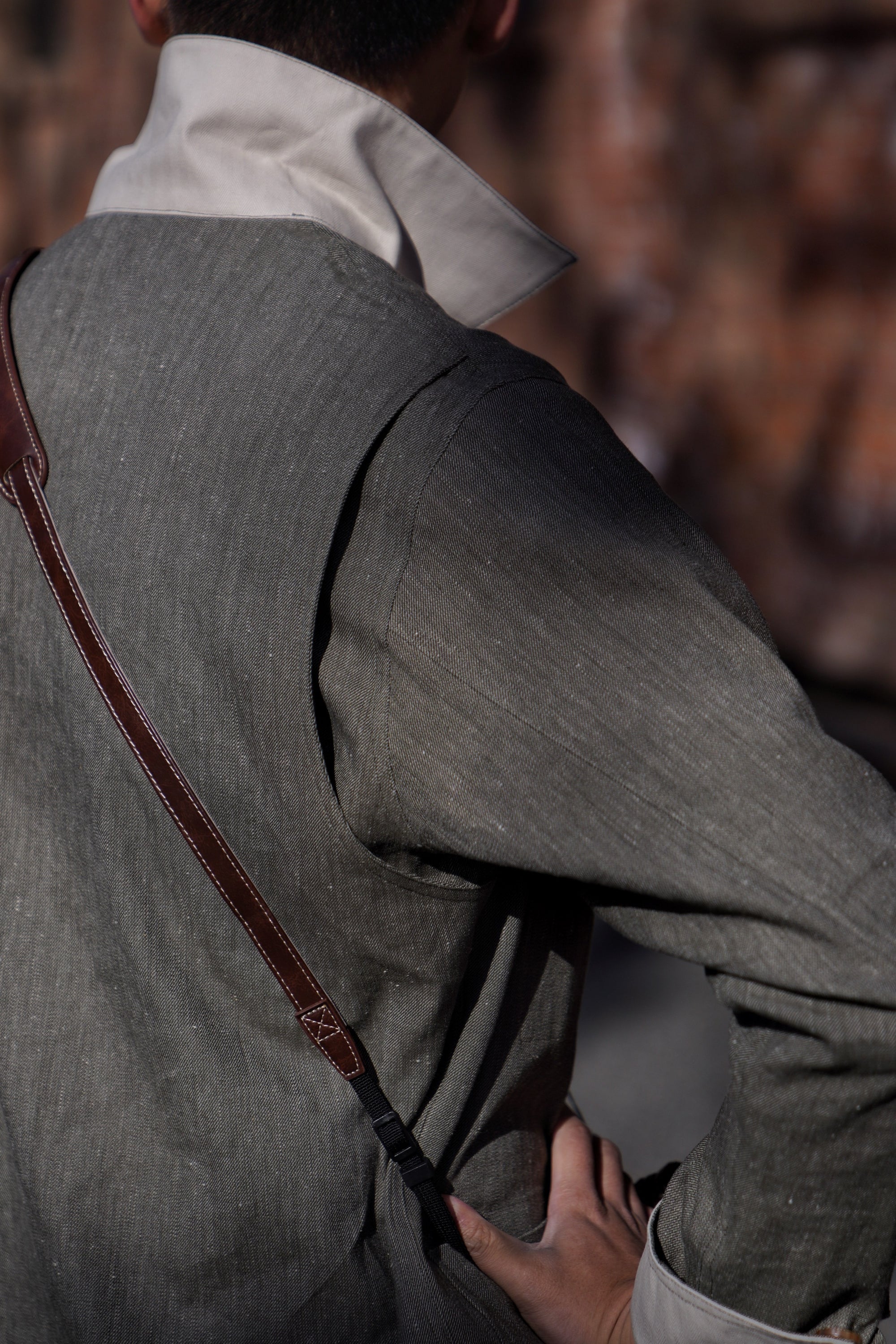 Slate Olive Linen Cotton Chore Jacket