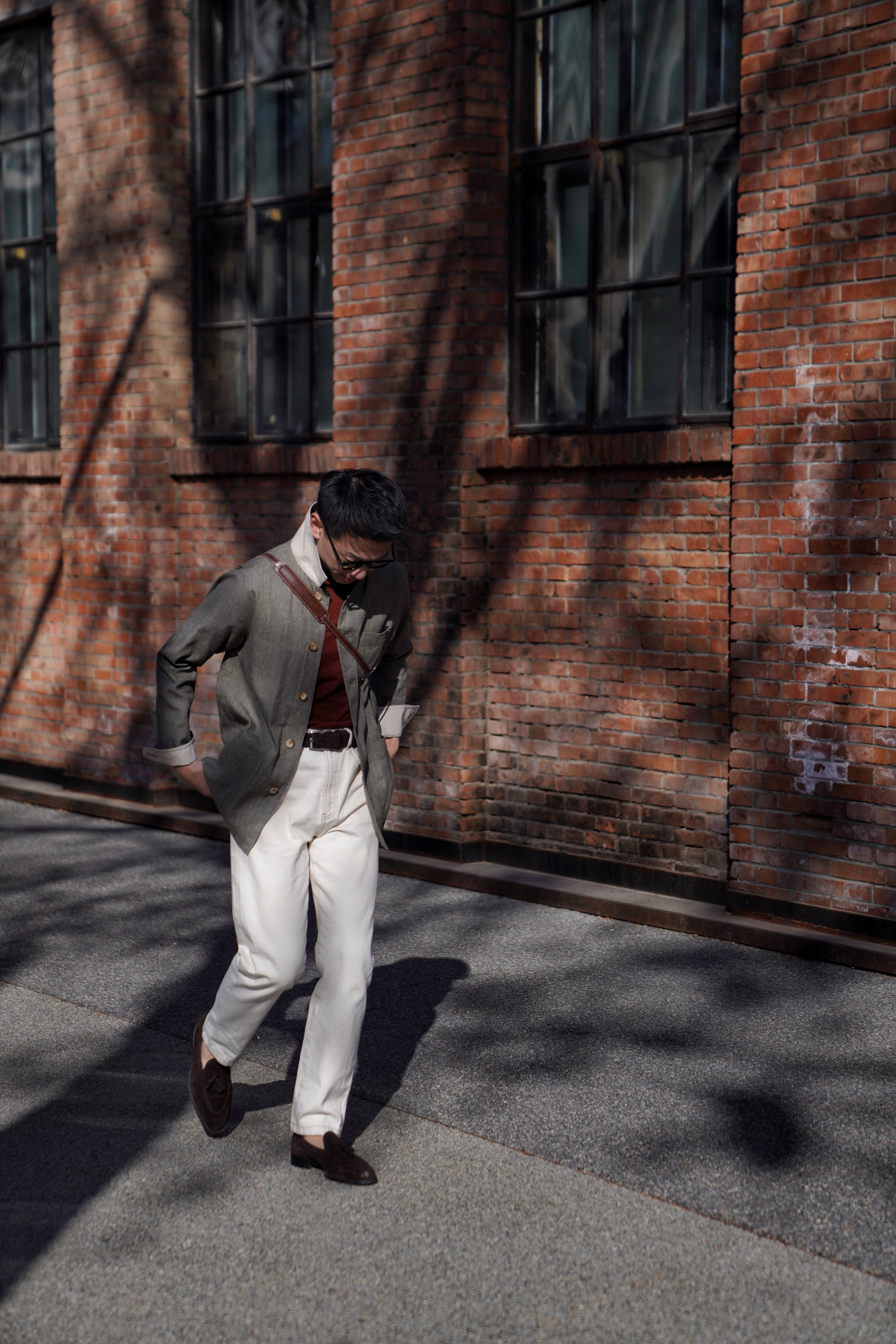 Slate Olive Linen Cotton Chore Jacket