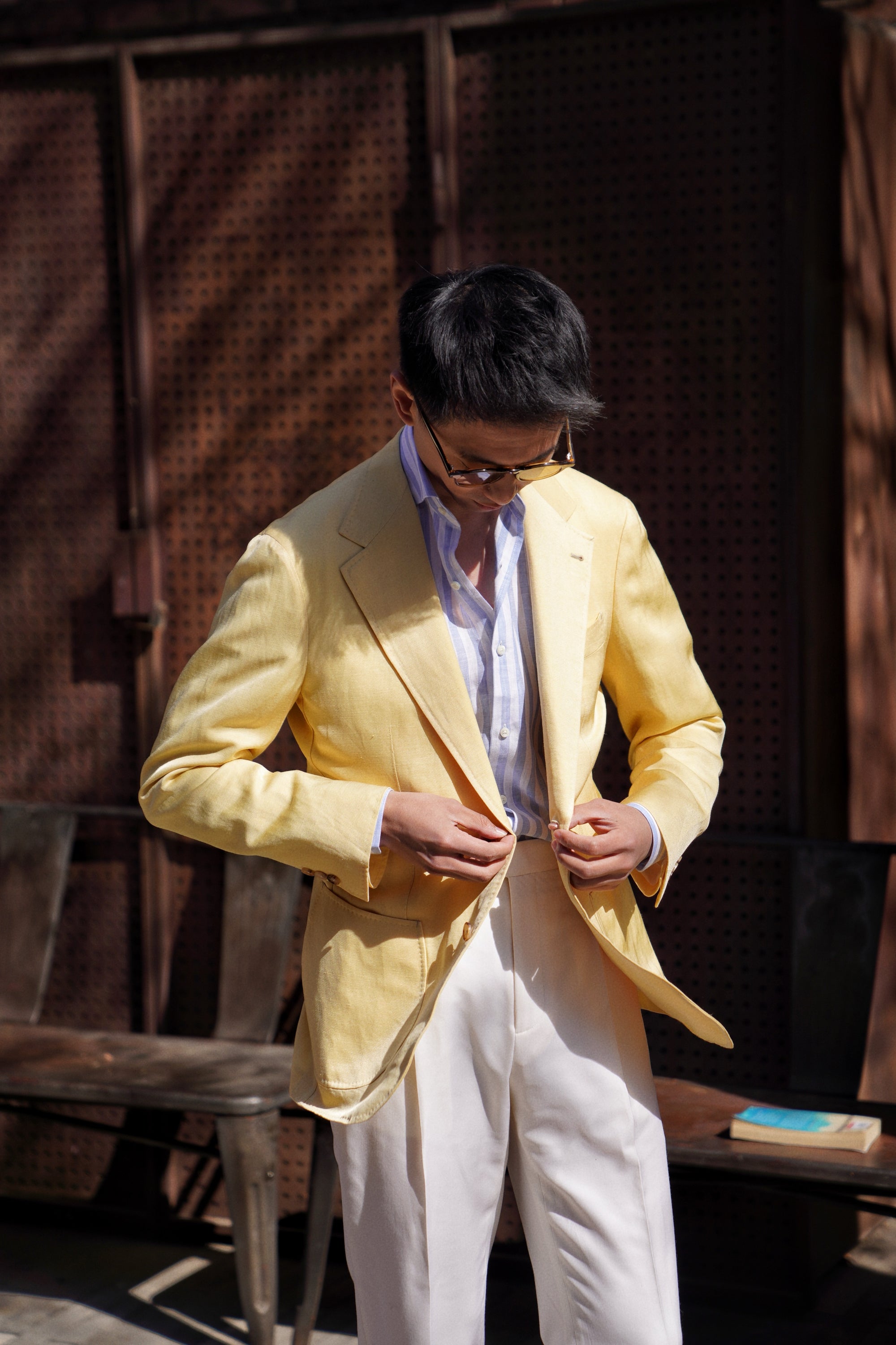Sicily Yellow Linen Wool Jacket #298