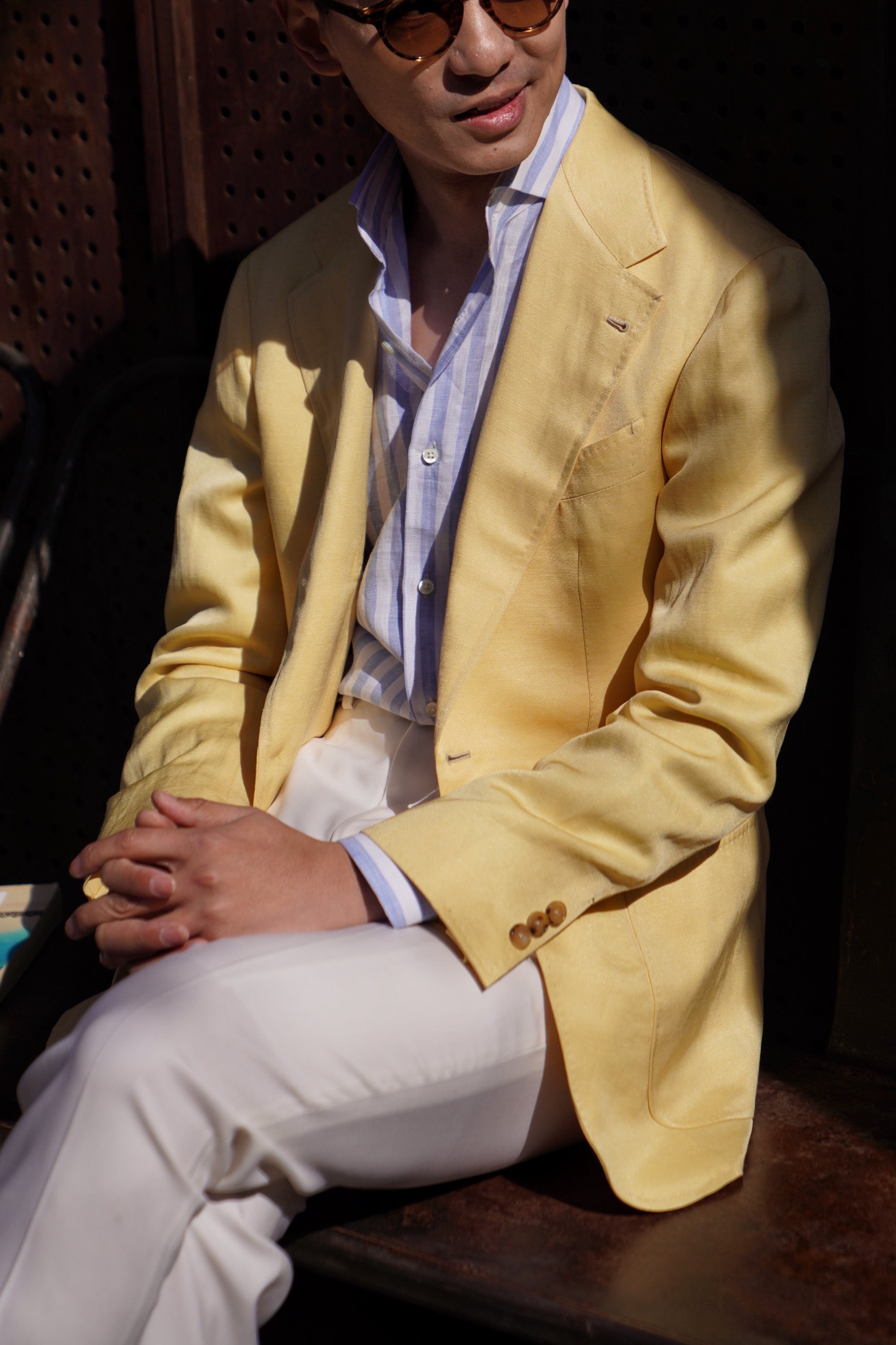 Sicily Yellow Linen Wool Jacket #298