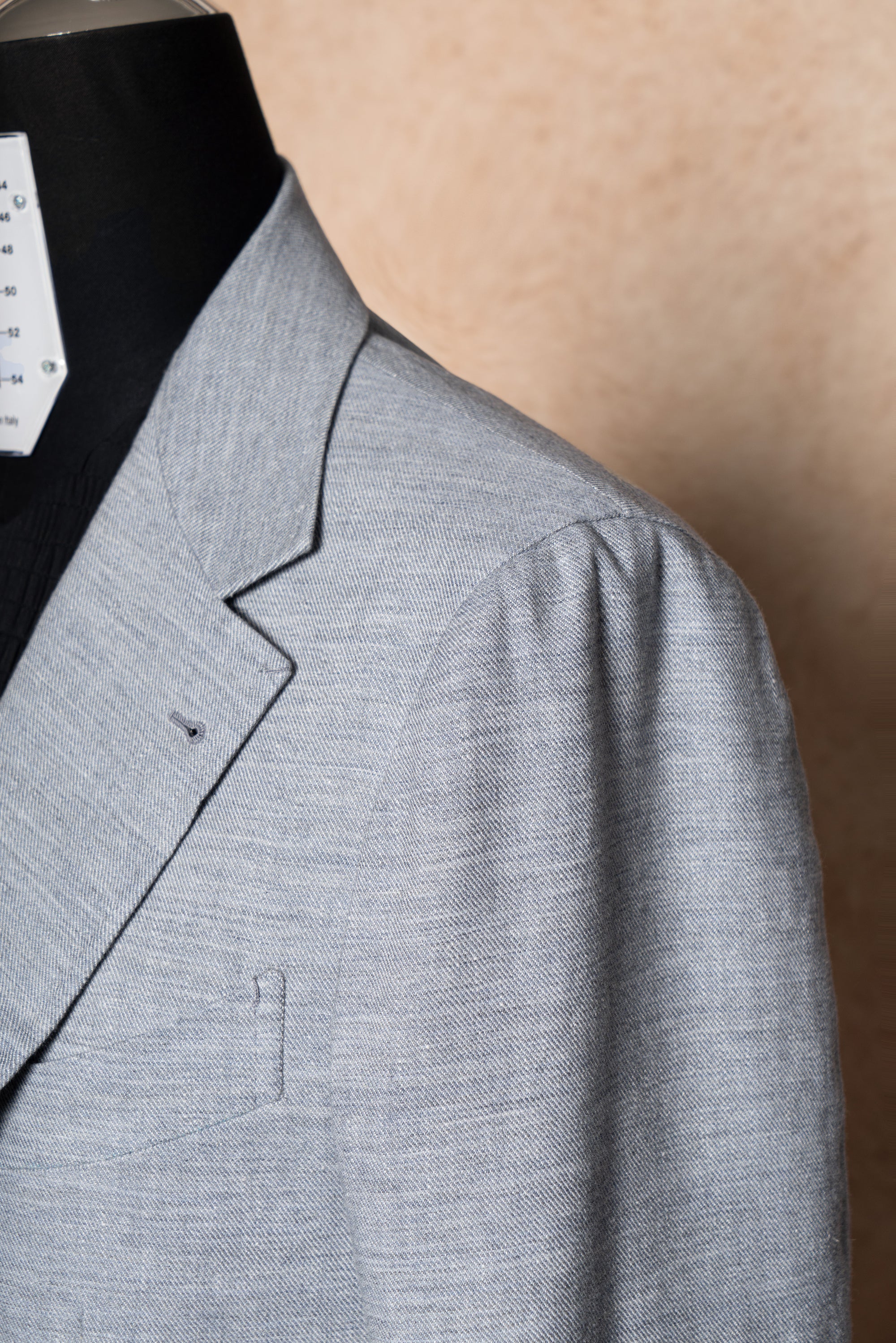 Pale Blue Linen Wool Jacket #294