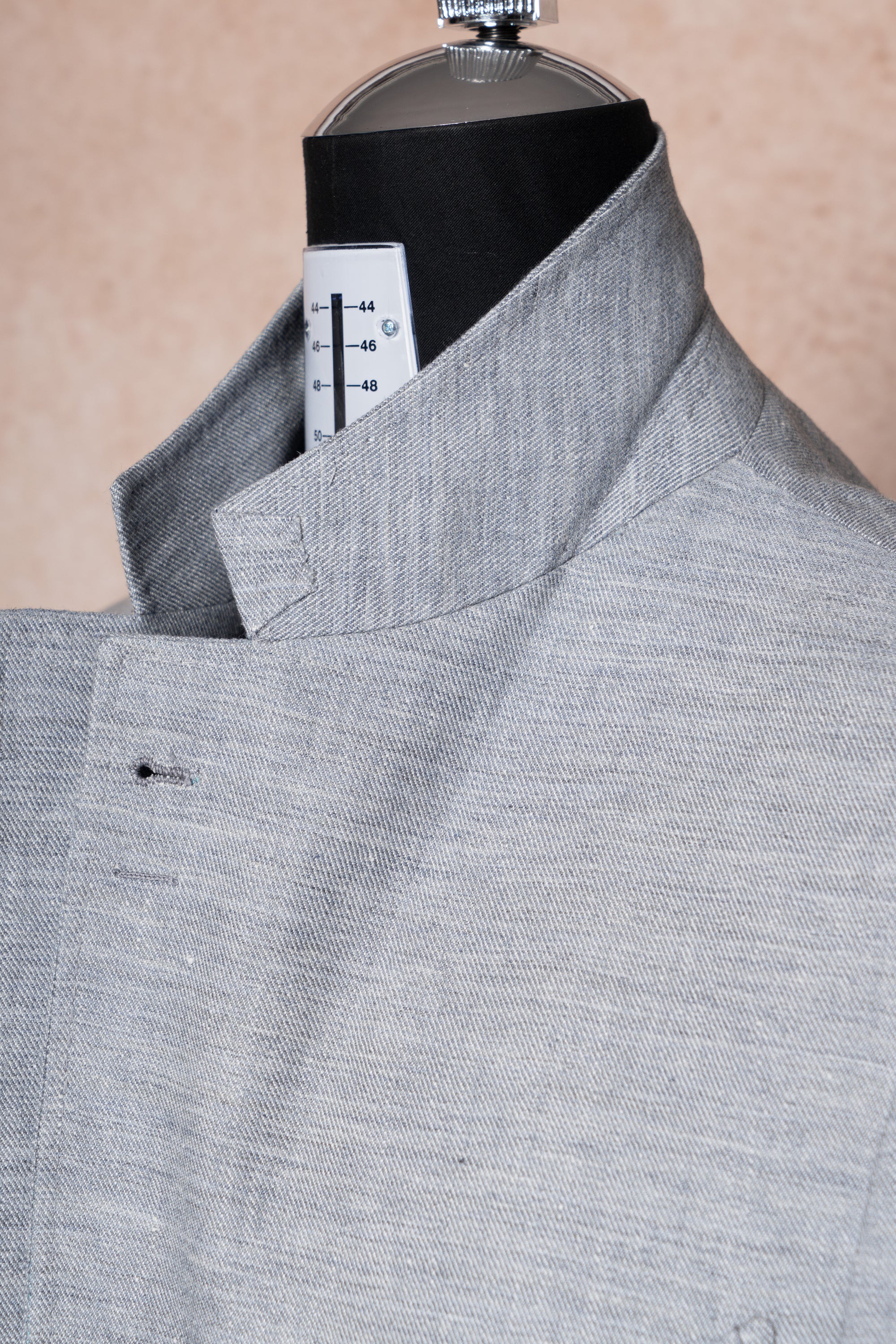 Pale Blue Linen Wool Jacket #294