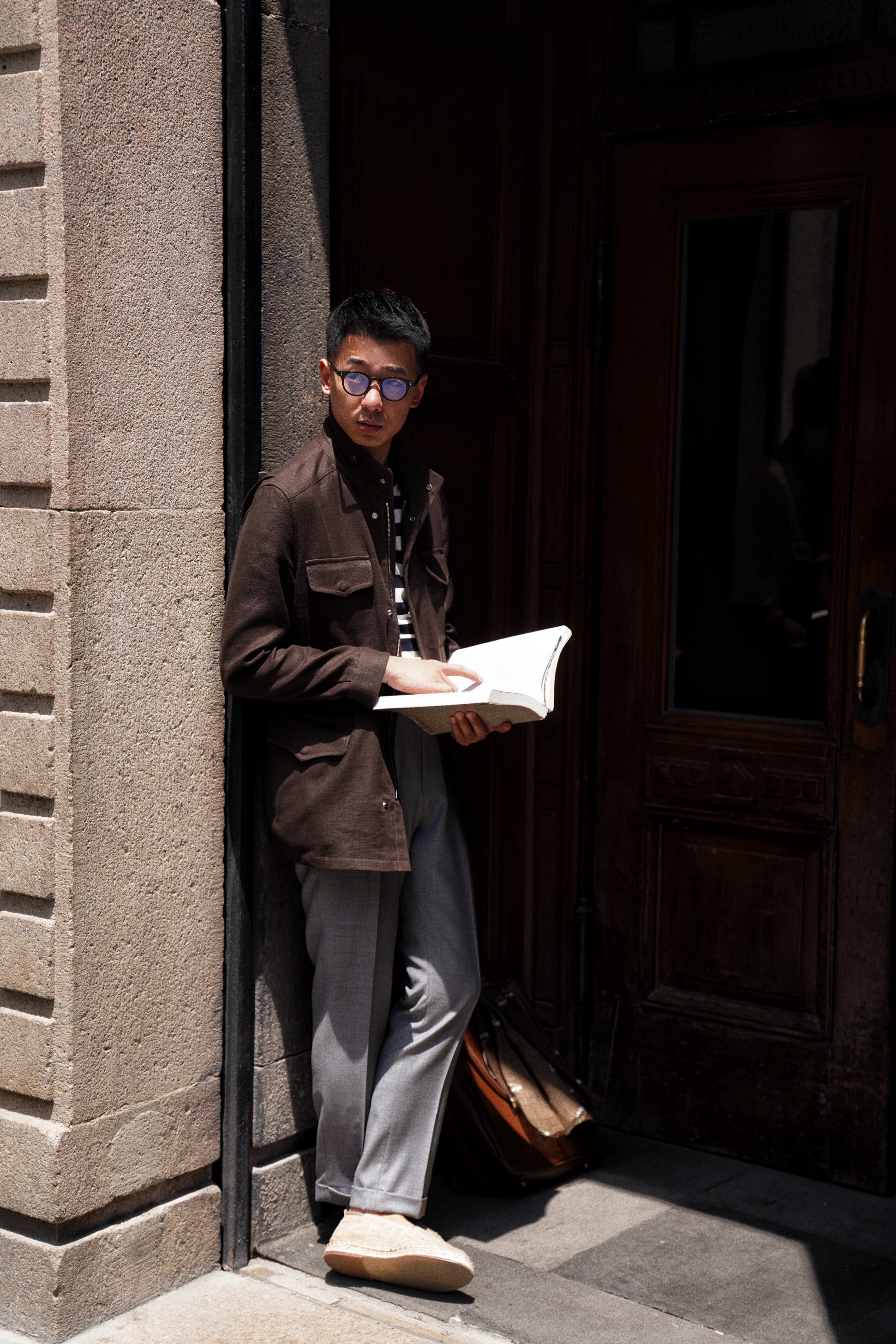 Brown Linen M65 Jacket