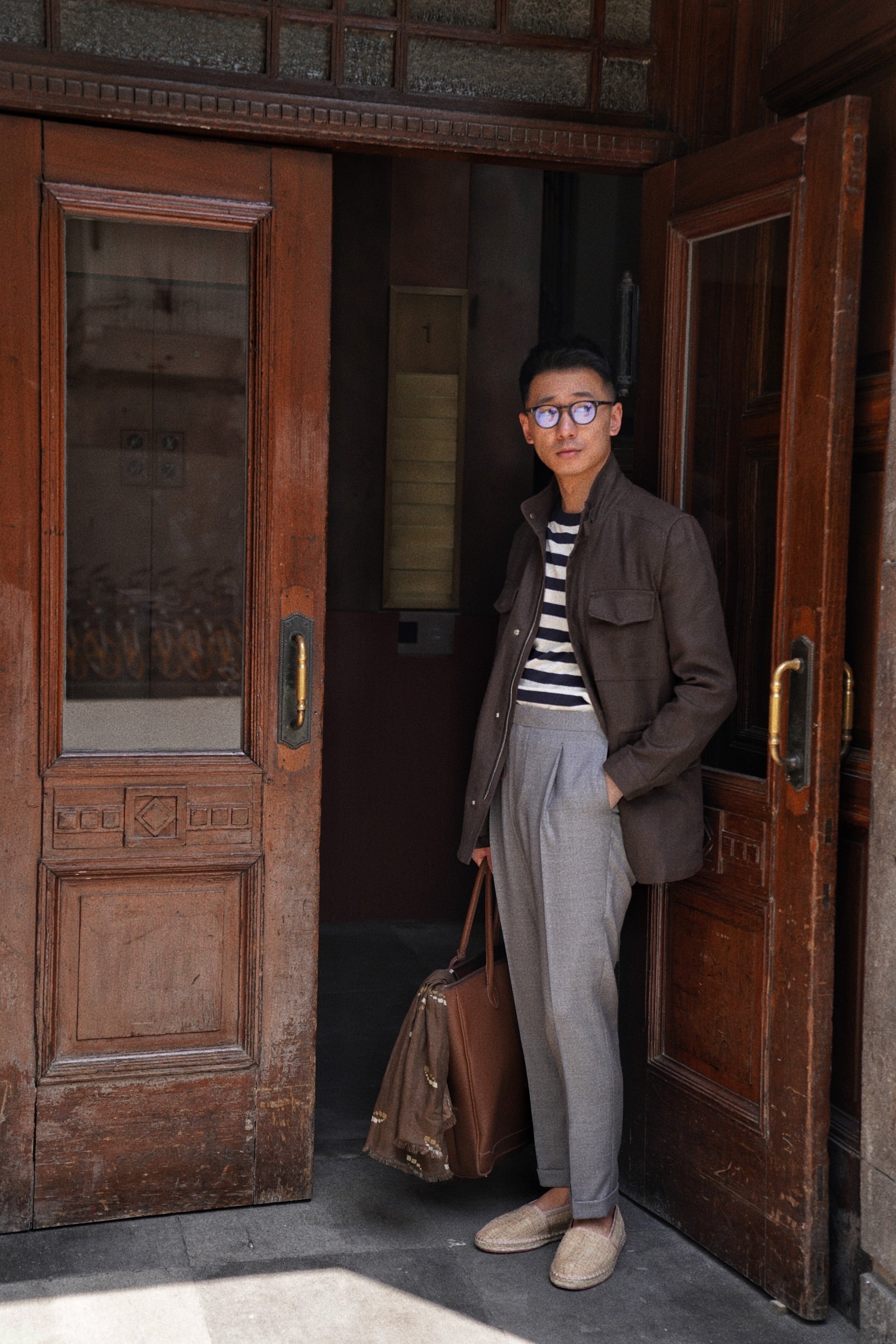 Brown Linen M65 Jacket