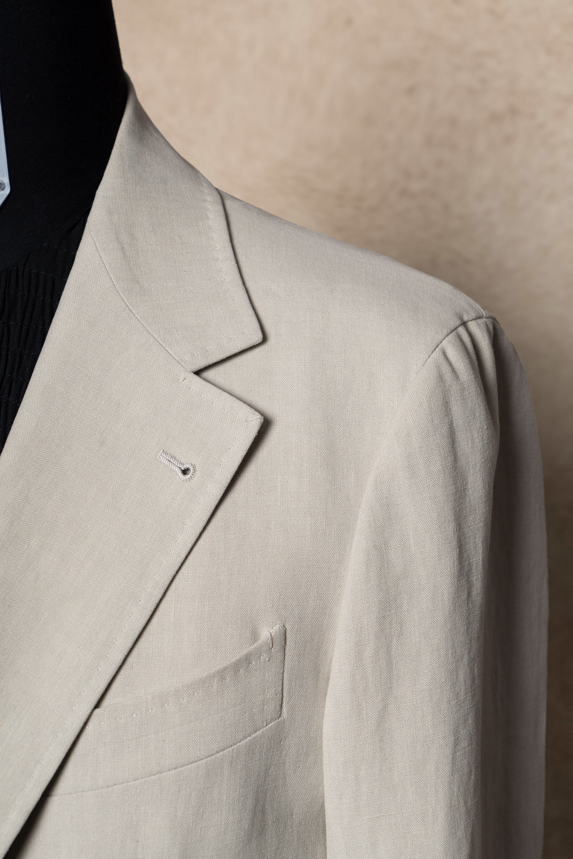 MTO Limestone Linen Suit #02