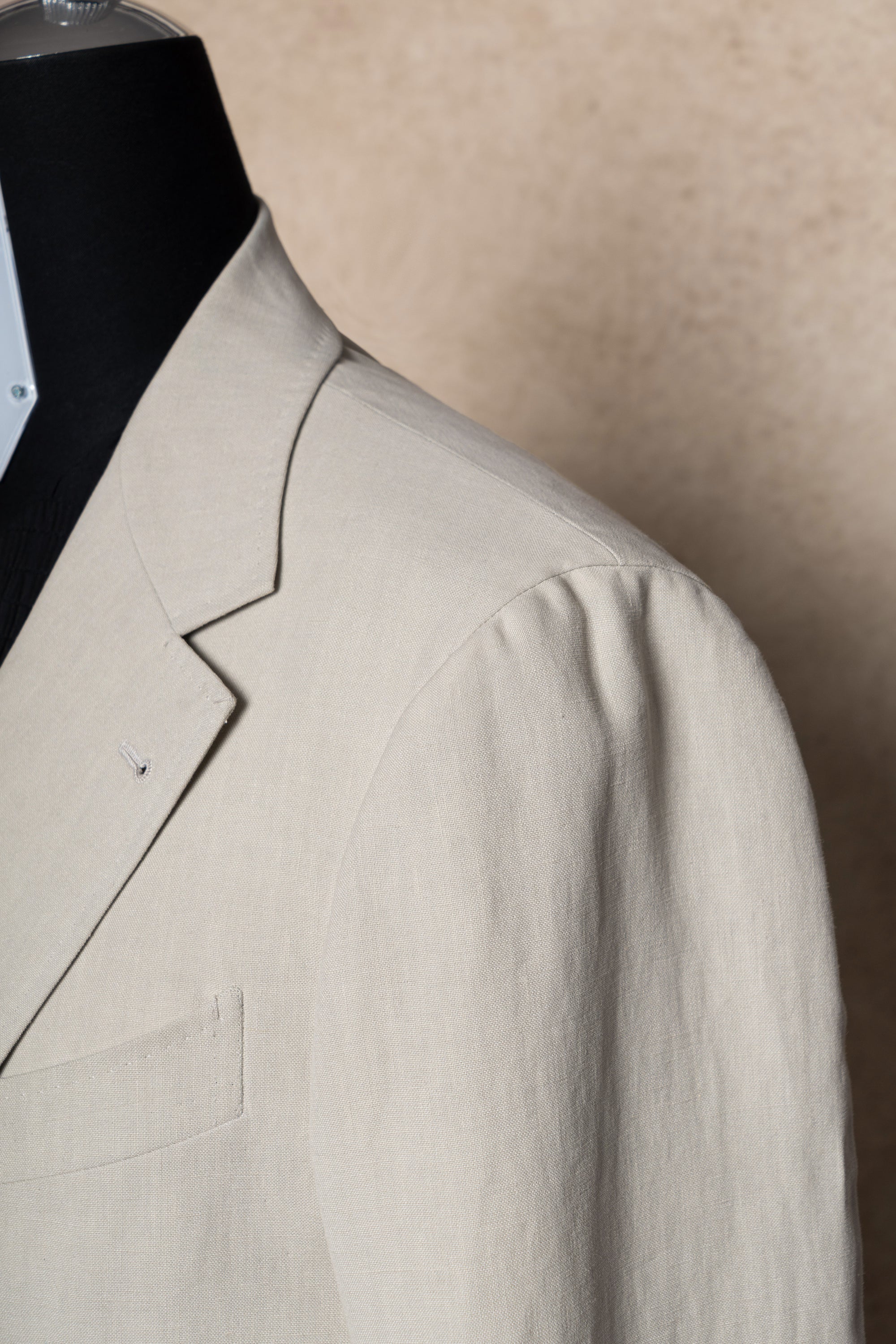 MTO Limestone Linen Suit #02