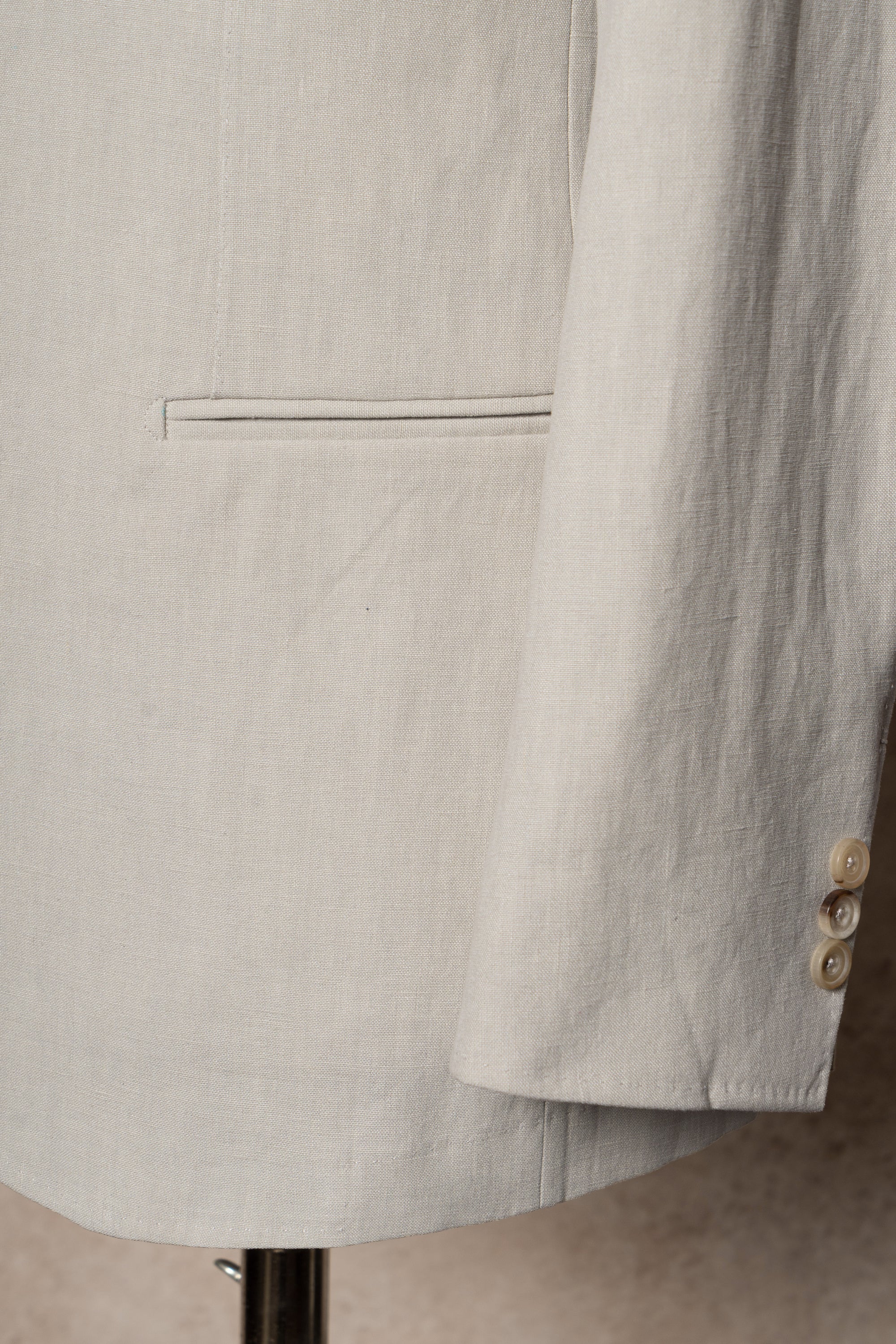 MTO Limestone Linen Suit #02
