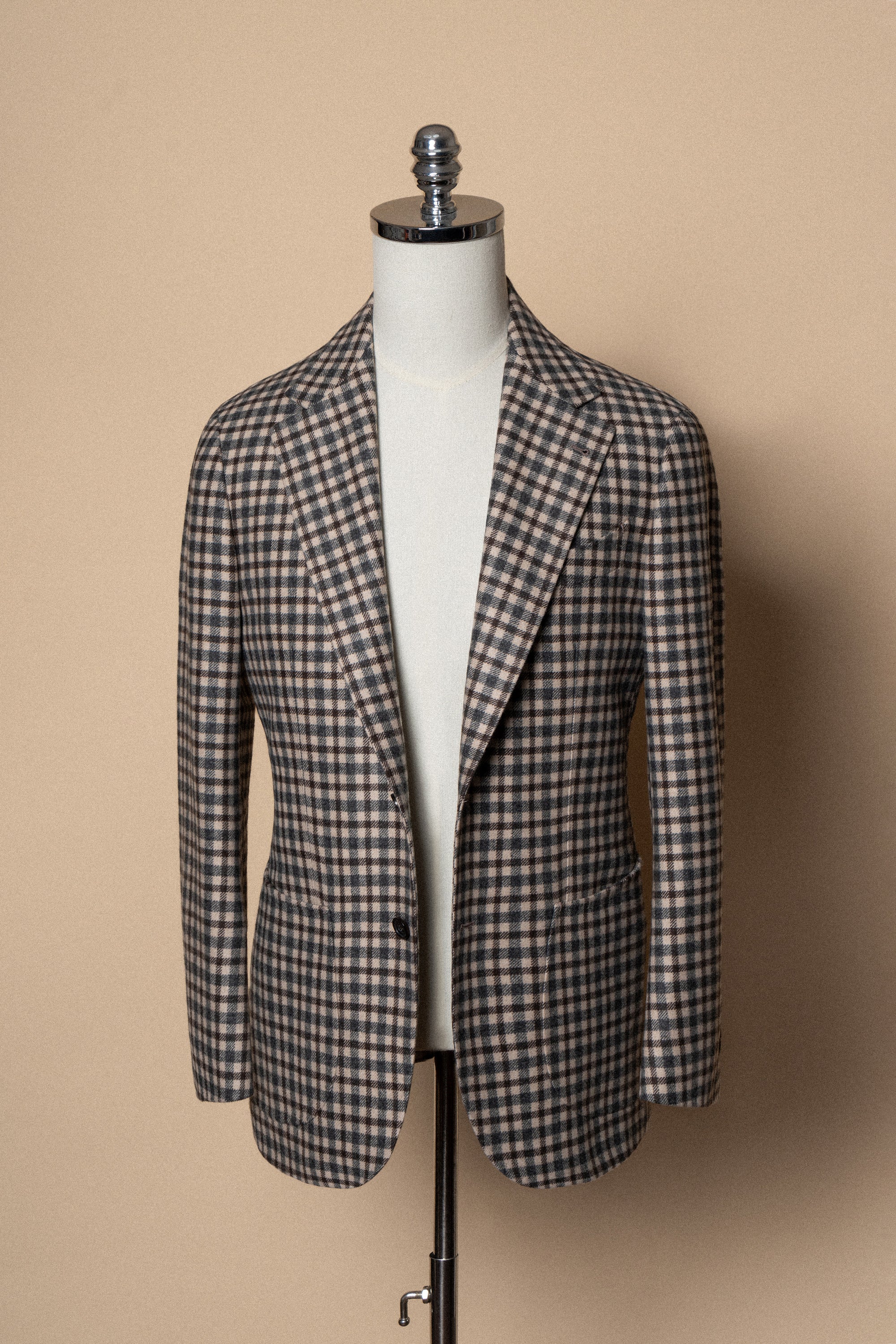 MTO Grey Plaid Cashmere Jacket #334
