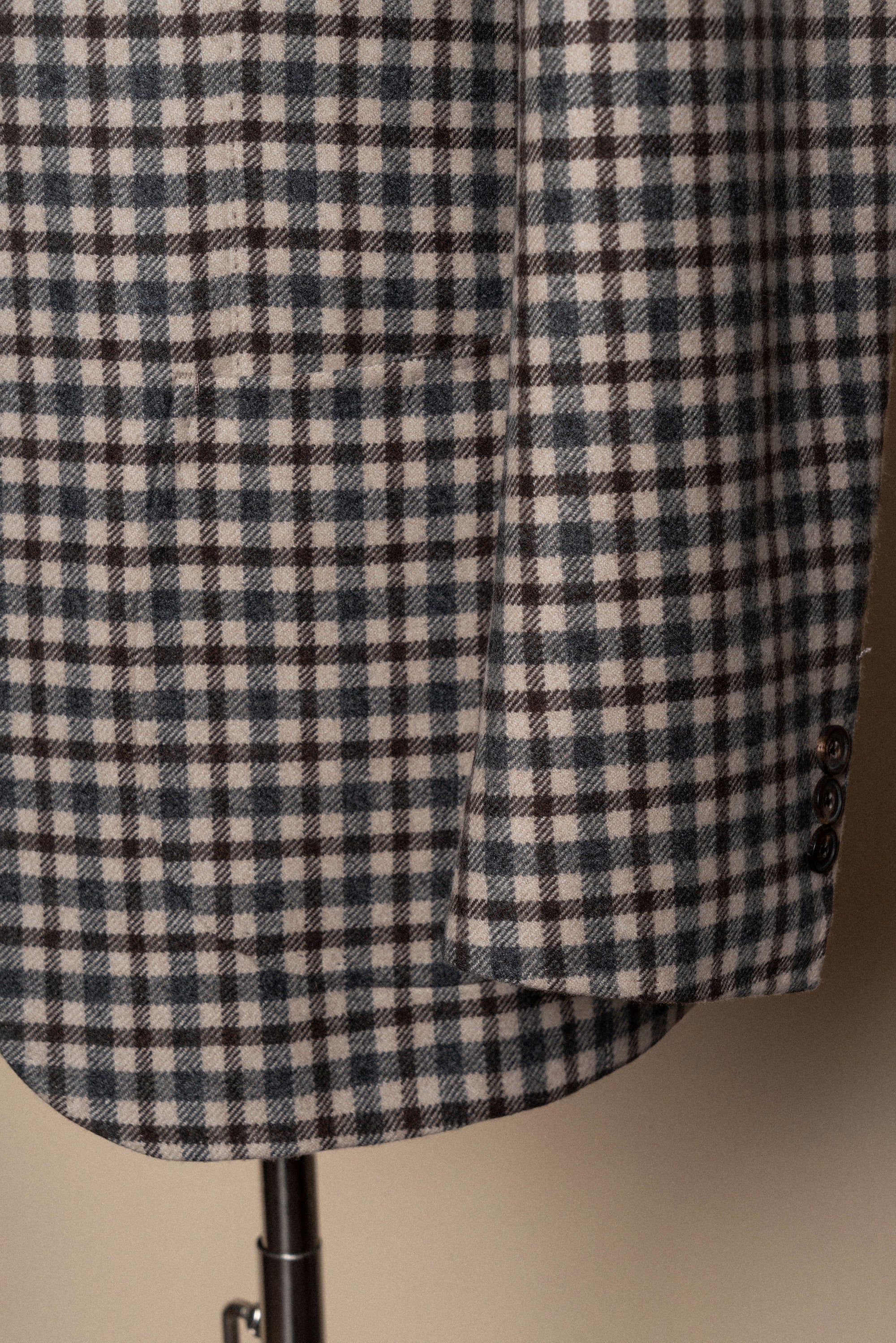MTO Grey Plaid Cashmere Jacket #334