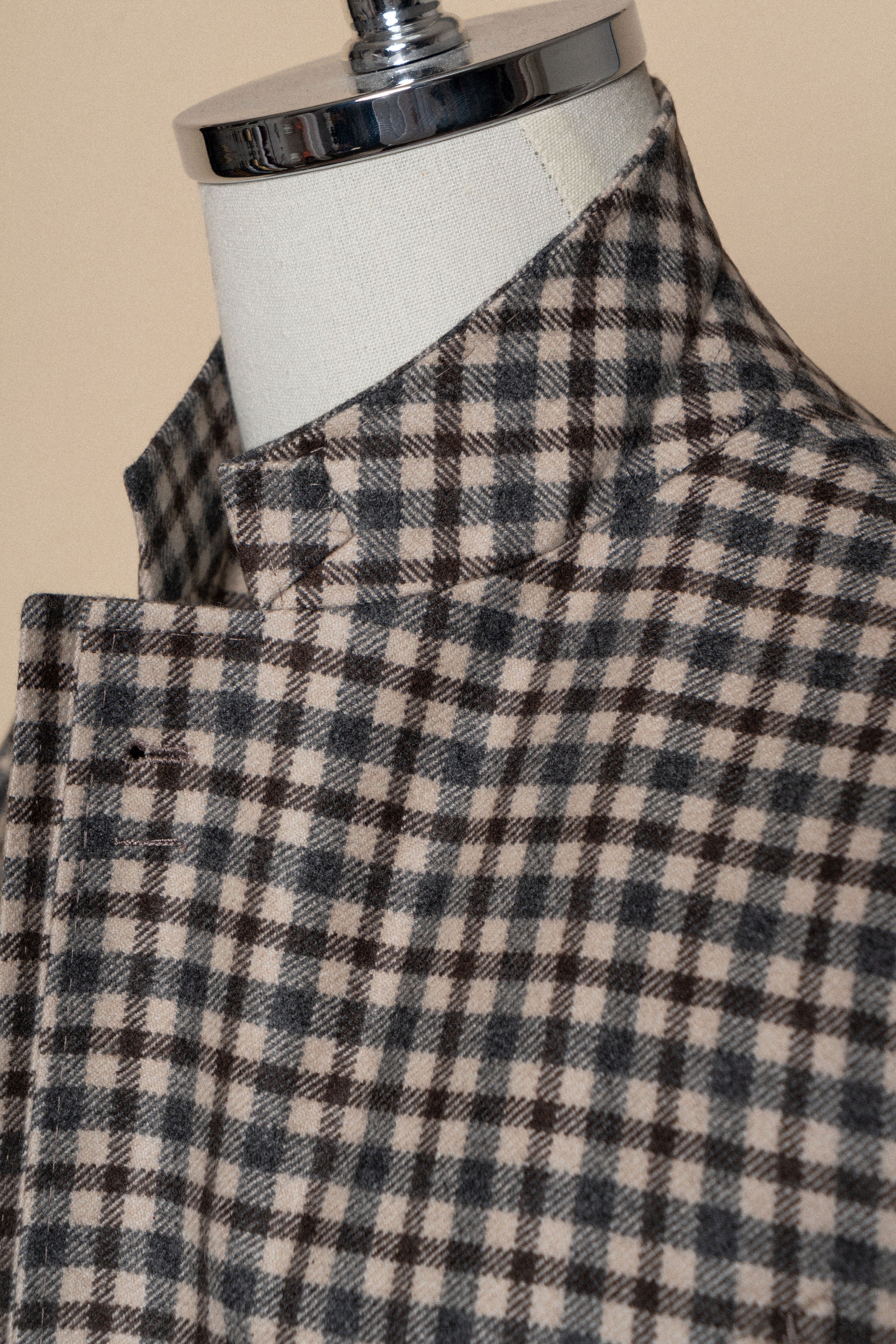 MTO Grey Plaid Cashmere Jacket #334