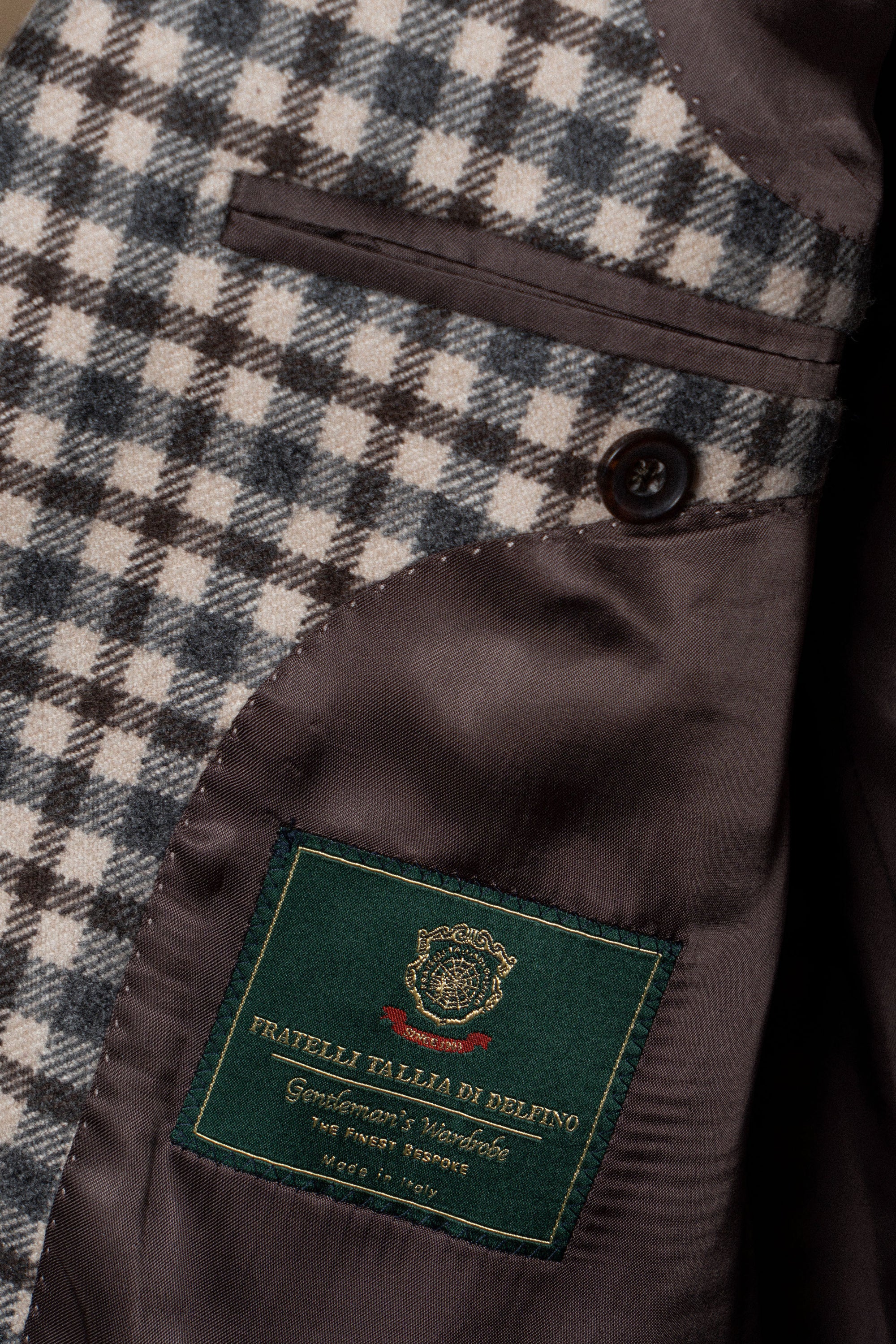 MTO Grey Plaid Cashmere Jacket #334