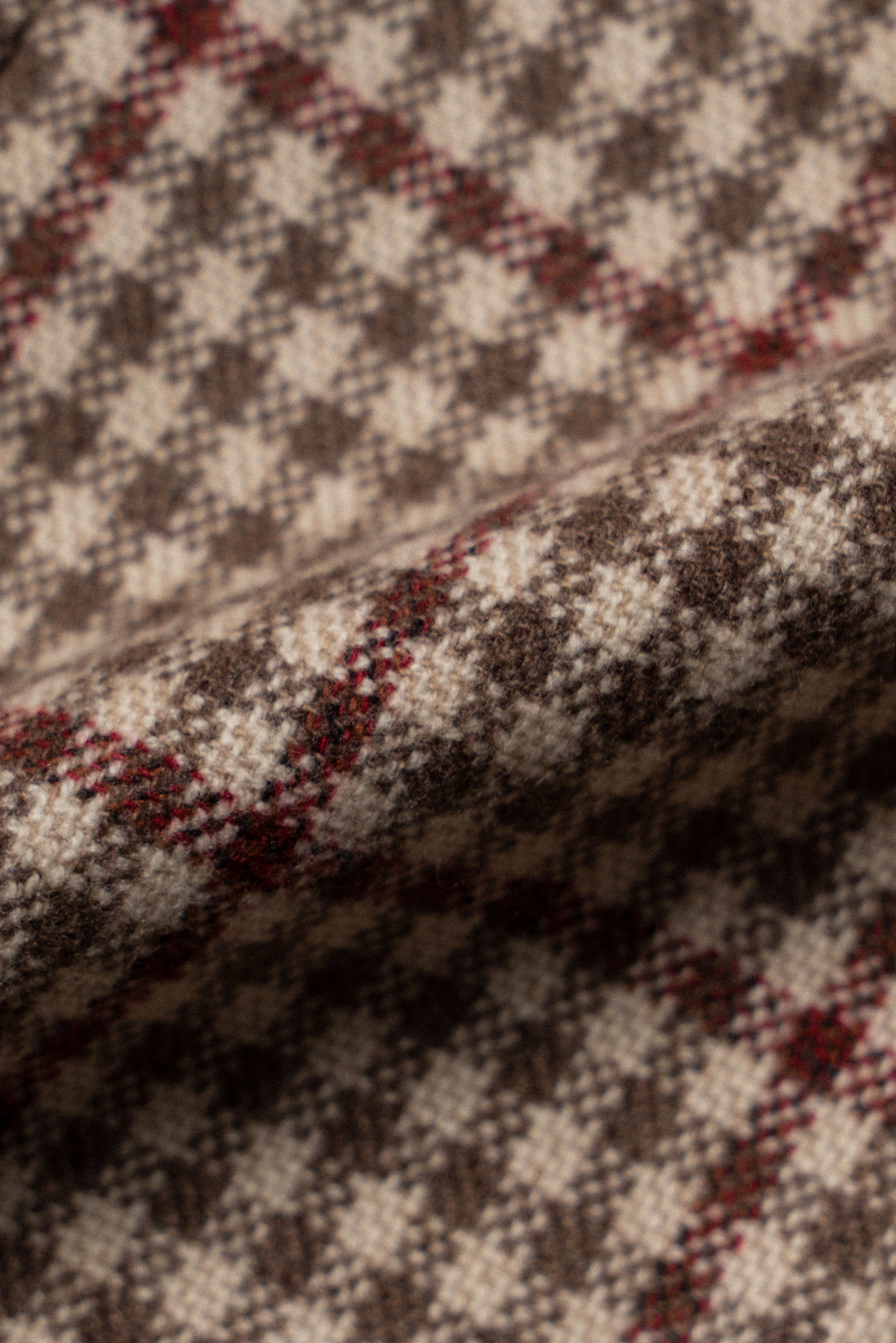 MTO Khaki Houndstooth Wool Cashmere Jacket #331