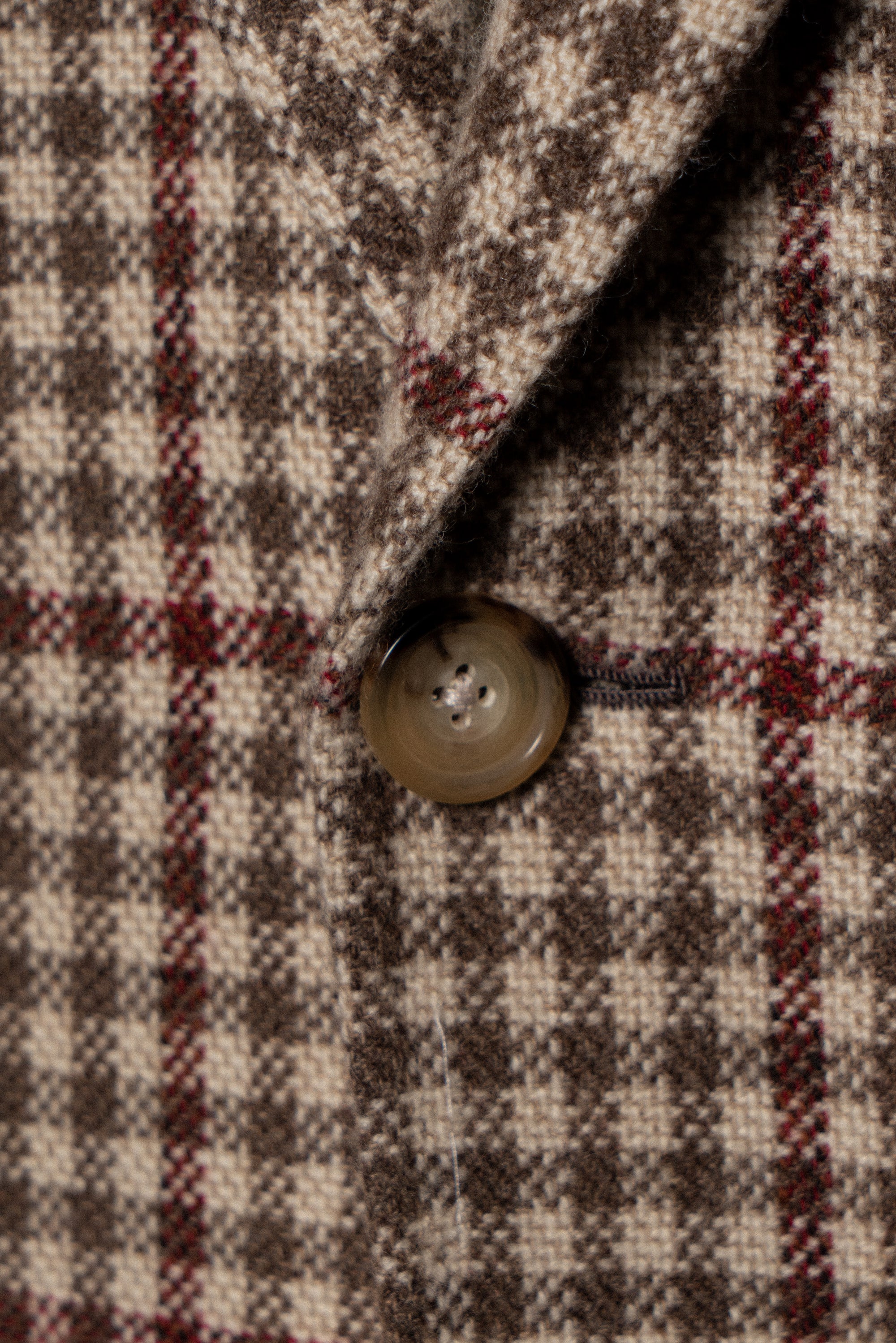 MTO Khaki Houndstooth Wool Cashmere Jacket #331
