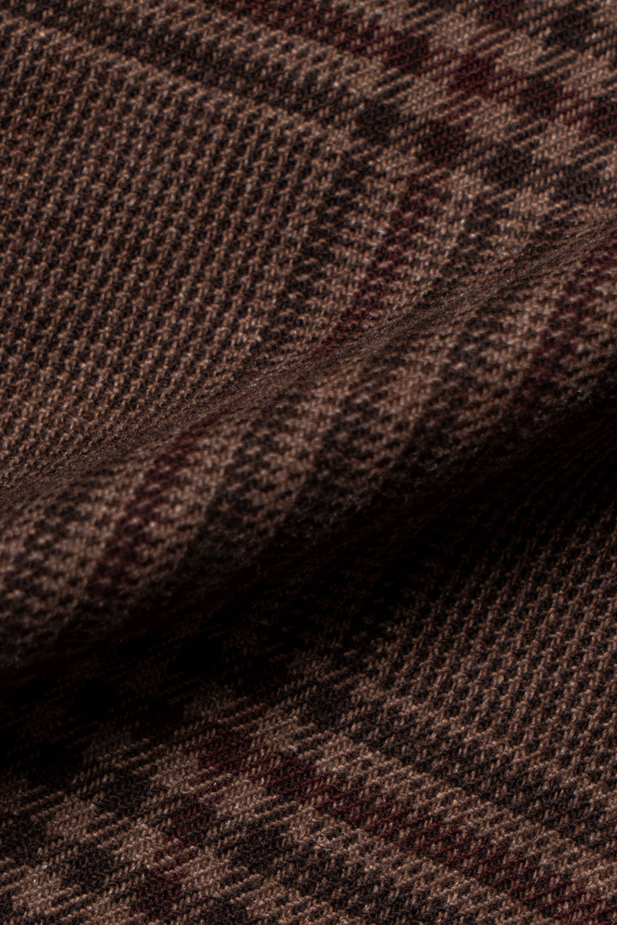 MTO Brown Glen Check Wool Cashmere Linen Jacket #201