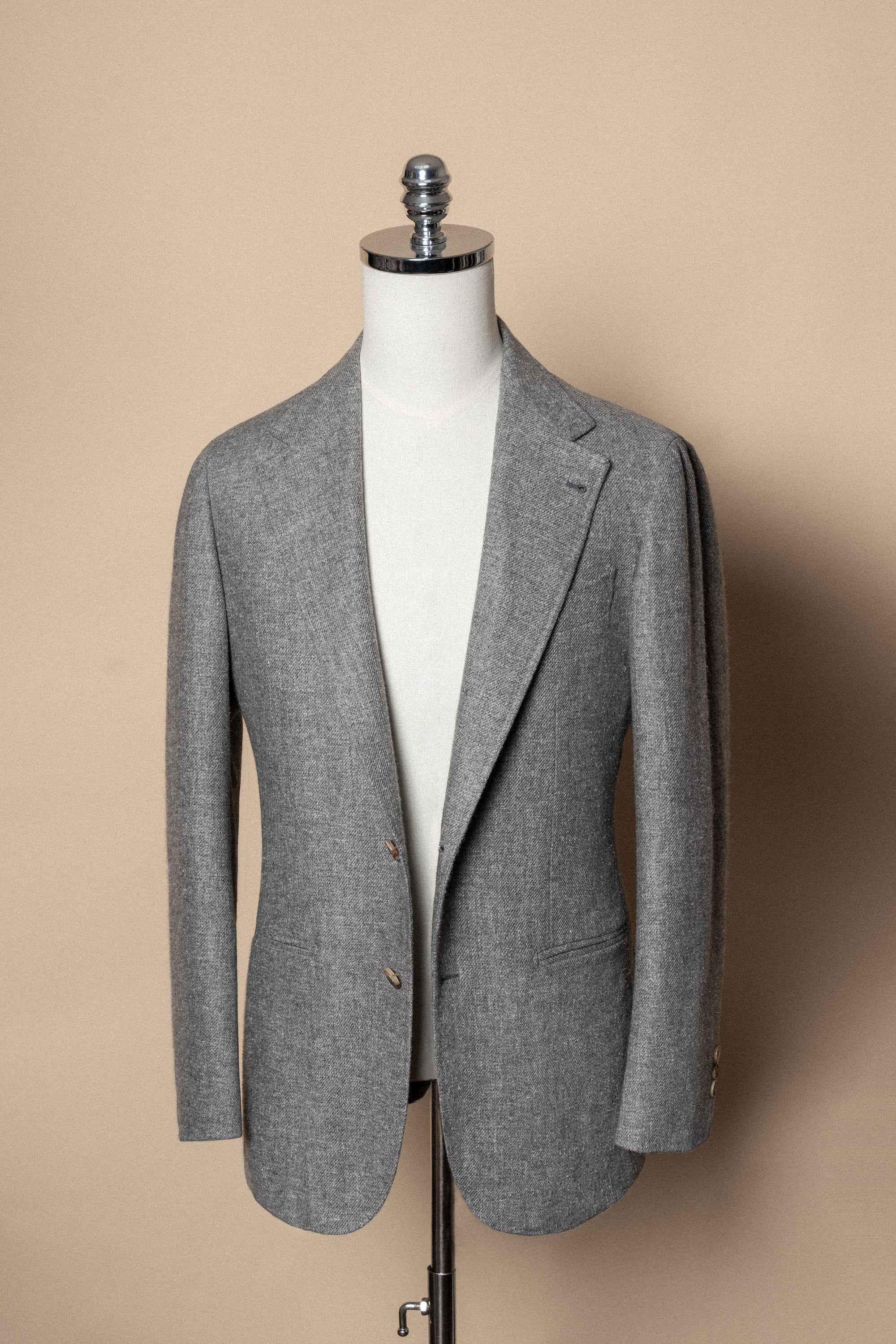 MTO Grey Silk Cashmere Jacket #338