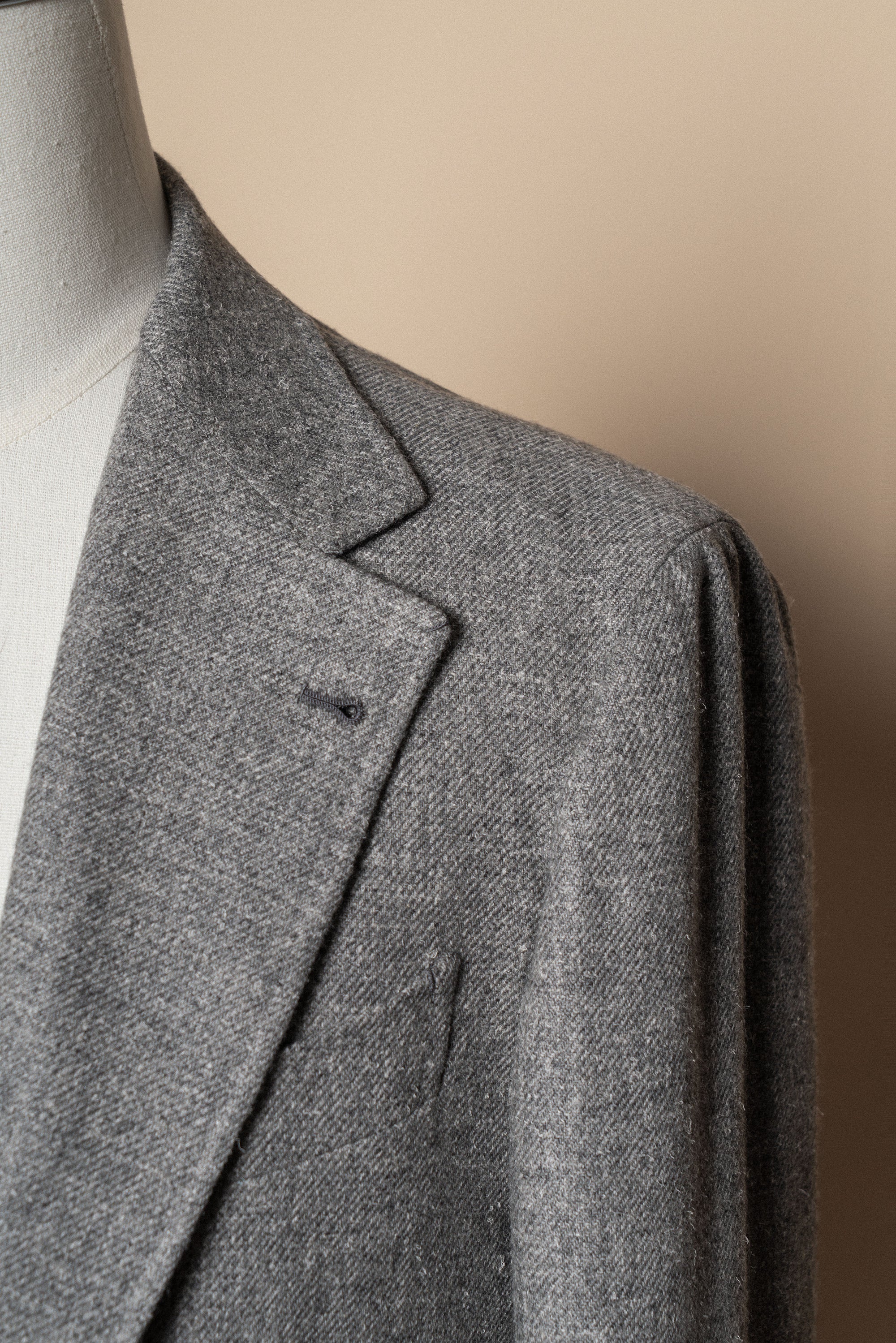 MTO Grey Silk Cashmere Jacket #338
