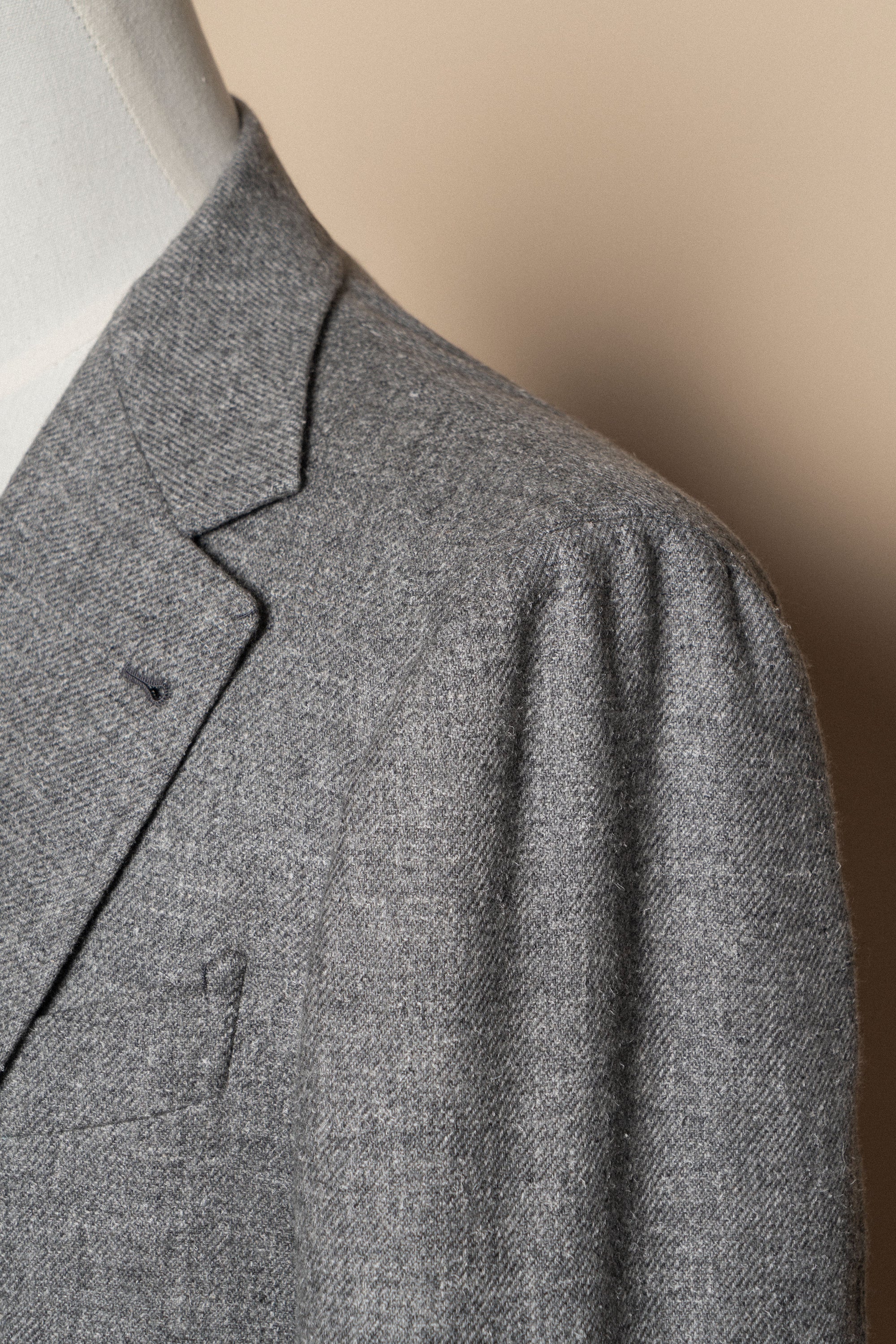 MTO Grey Silk Cashmere Jacket #338