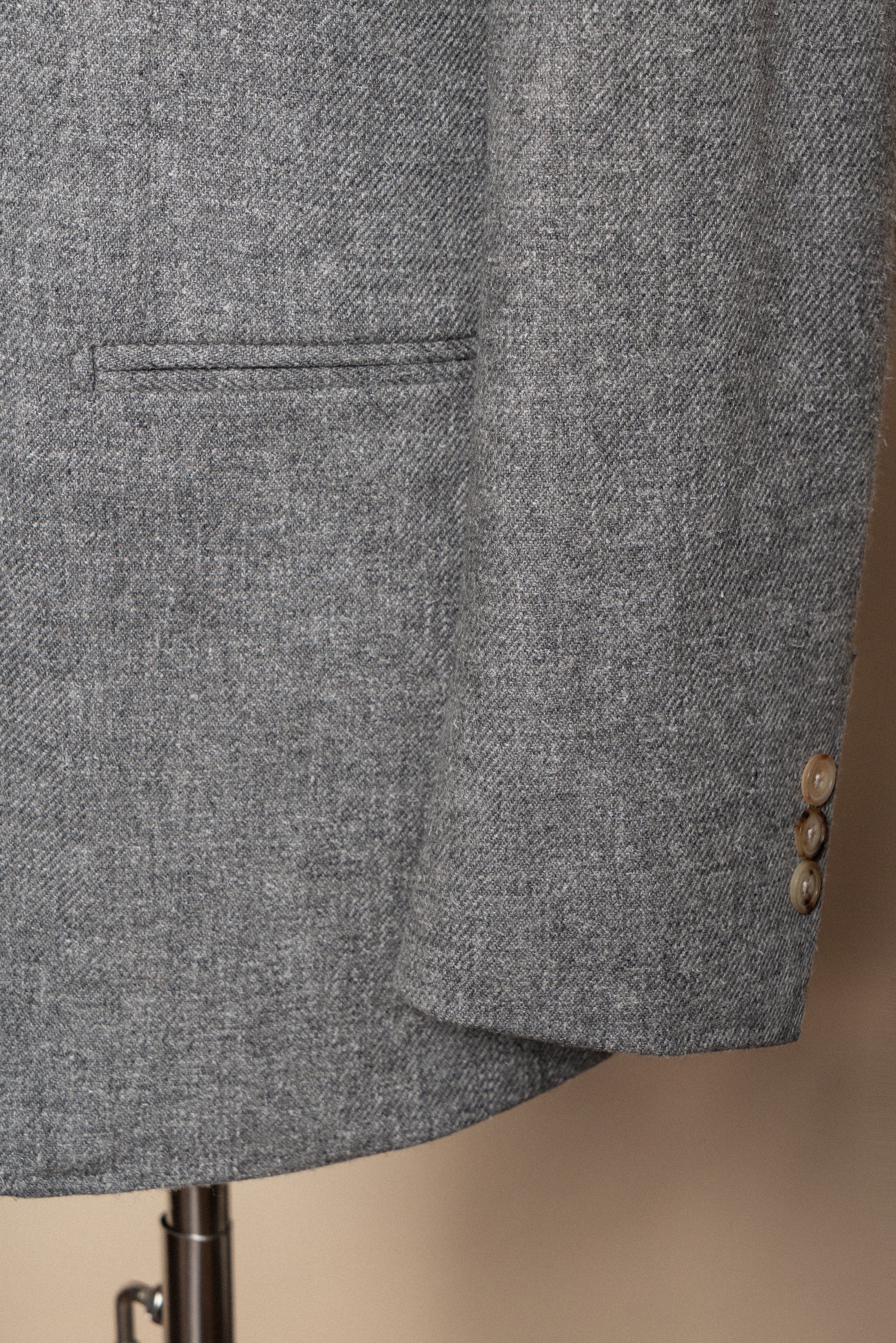 MTO Grey Silk Cashmere Jacket #338
