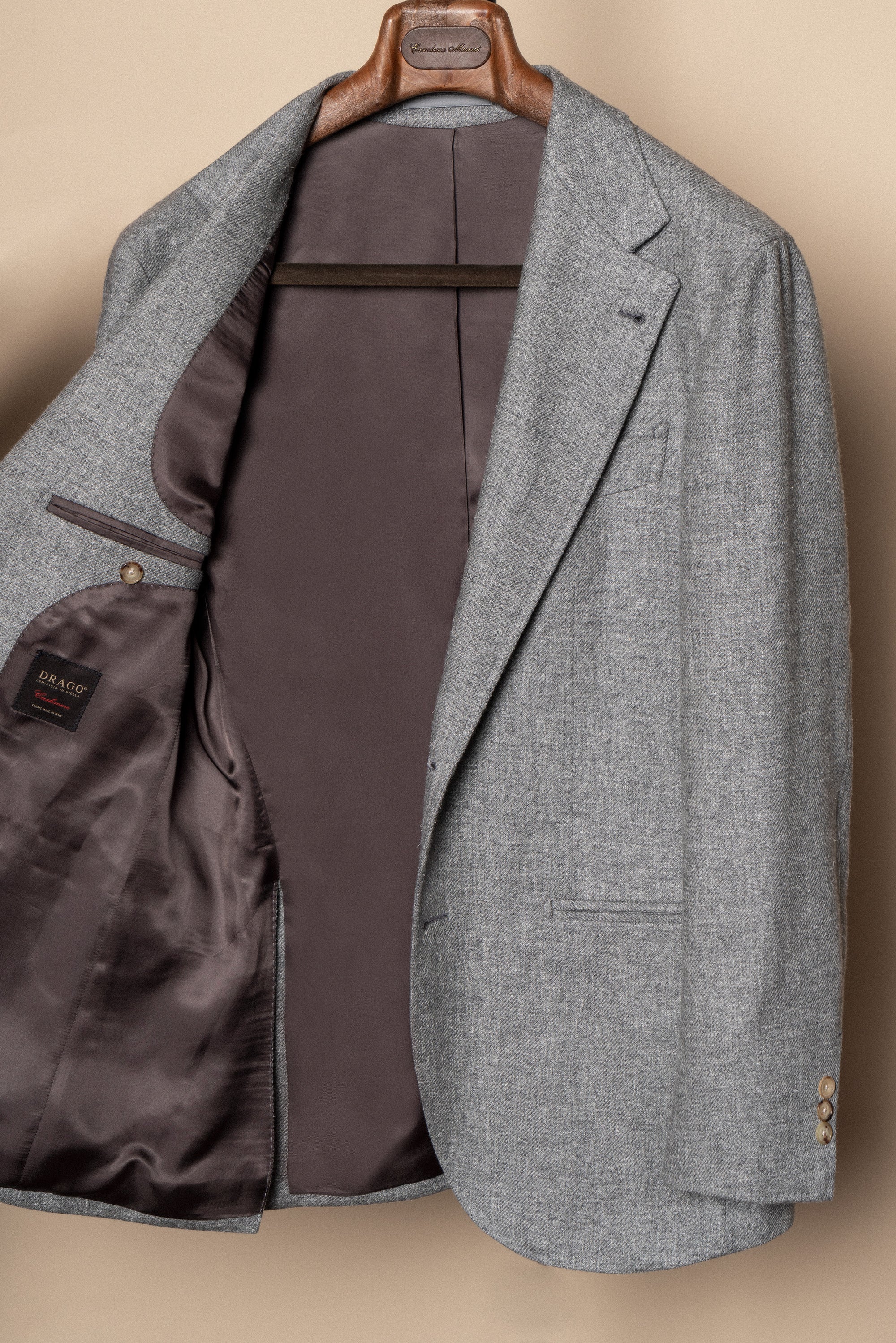 MTO Grey Silk Cashmere Jacket #338