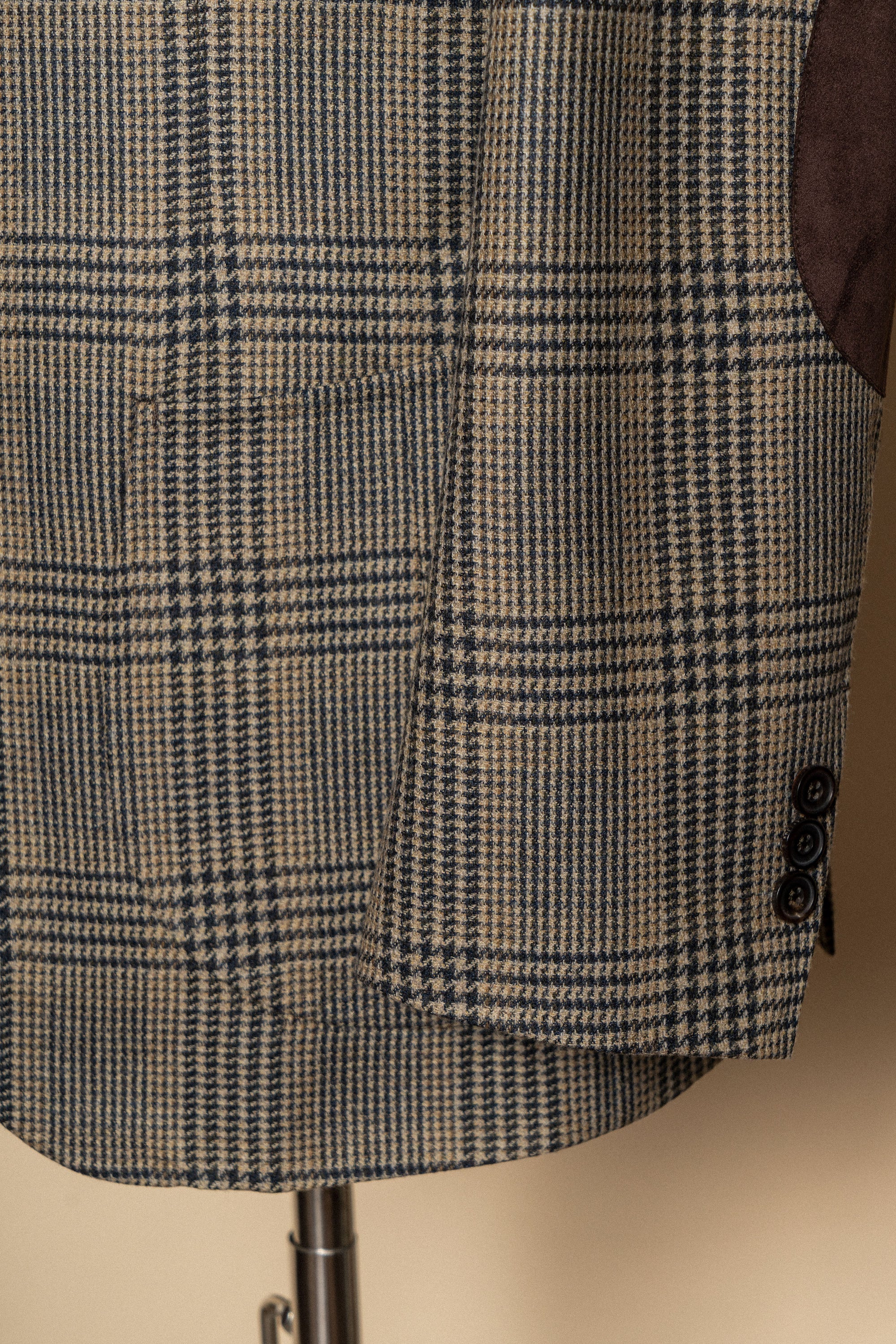 MTO Khaki Glen Check Wool Cashmere Jacket #335