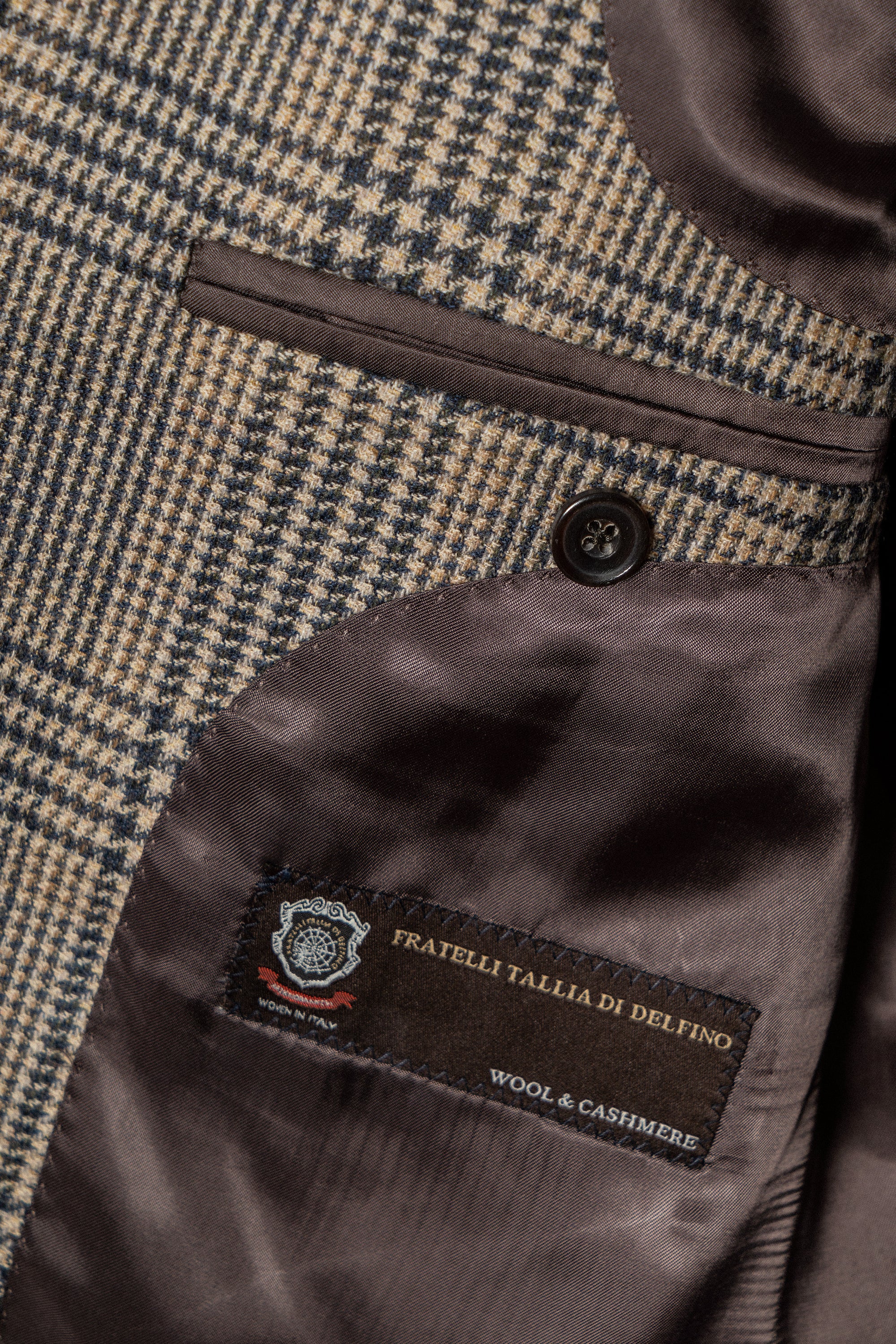 MTO Khaki Glen Check Wool Cashmere Jacket #335