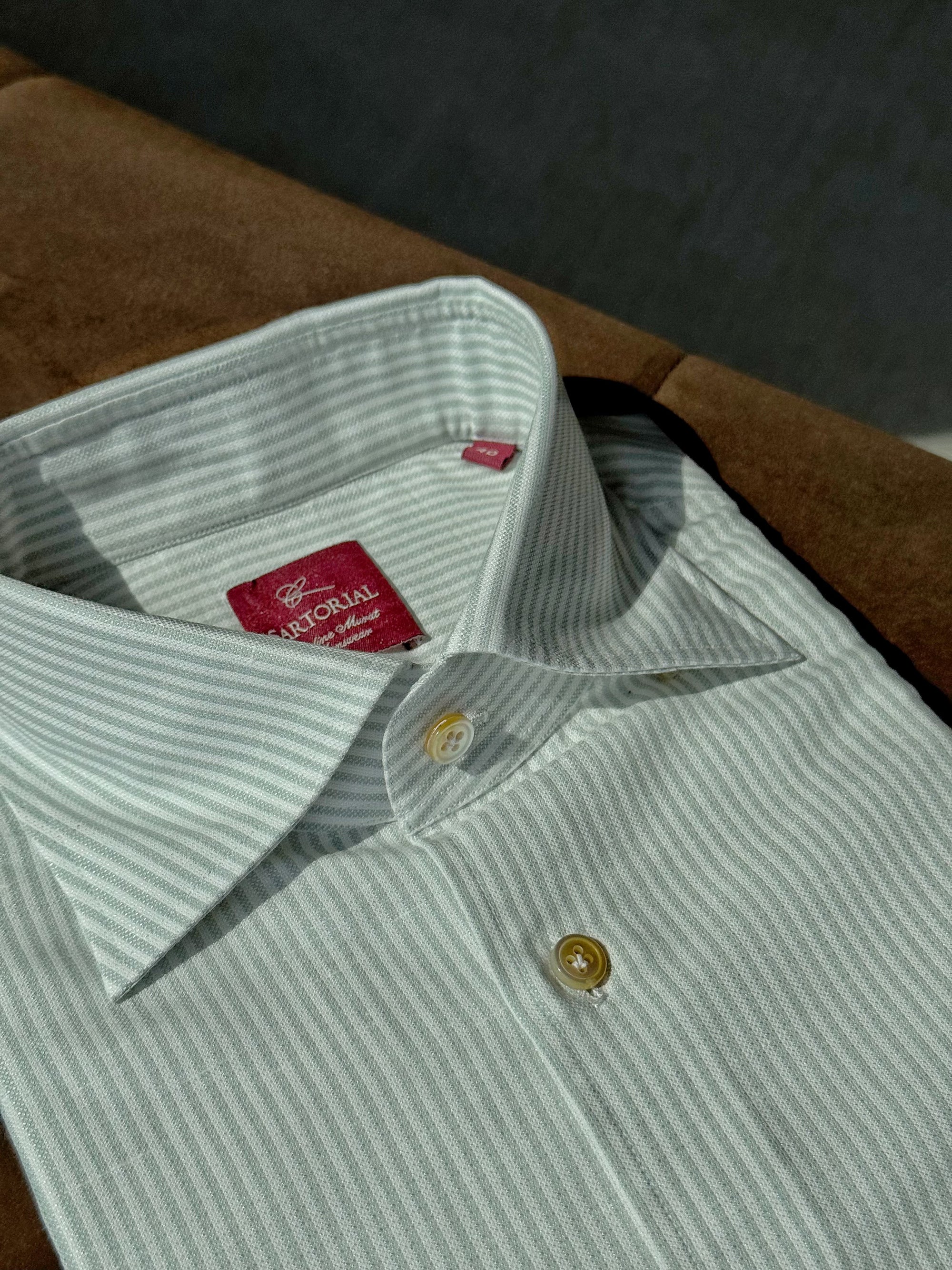 MTO Hand-stitched Stripe Shirt #23 #25