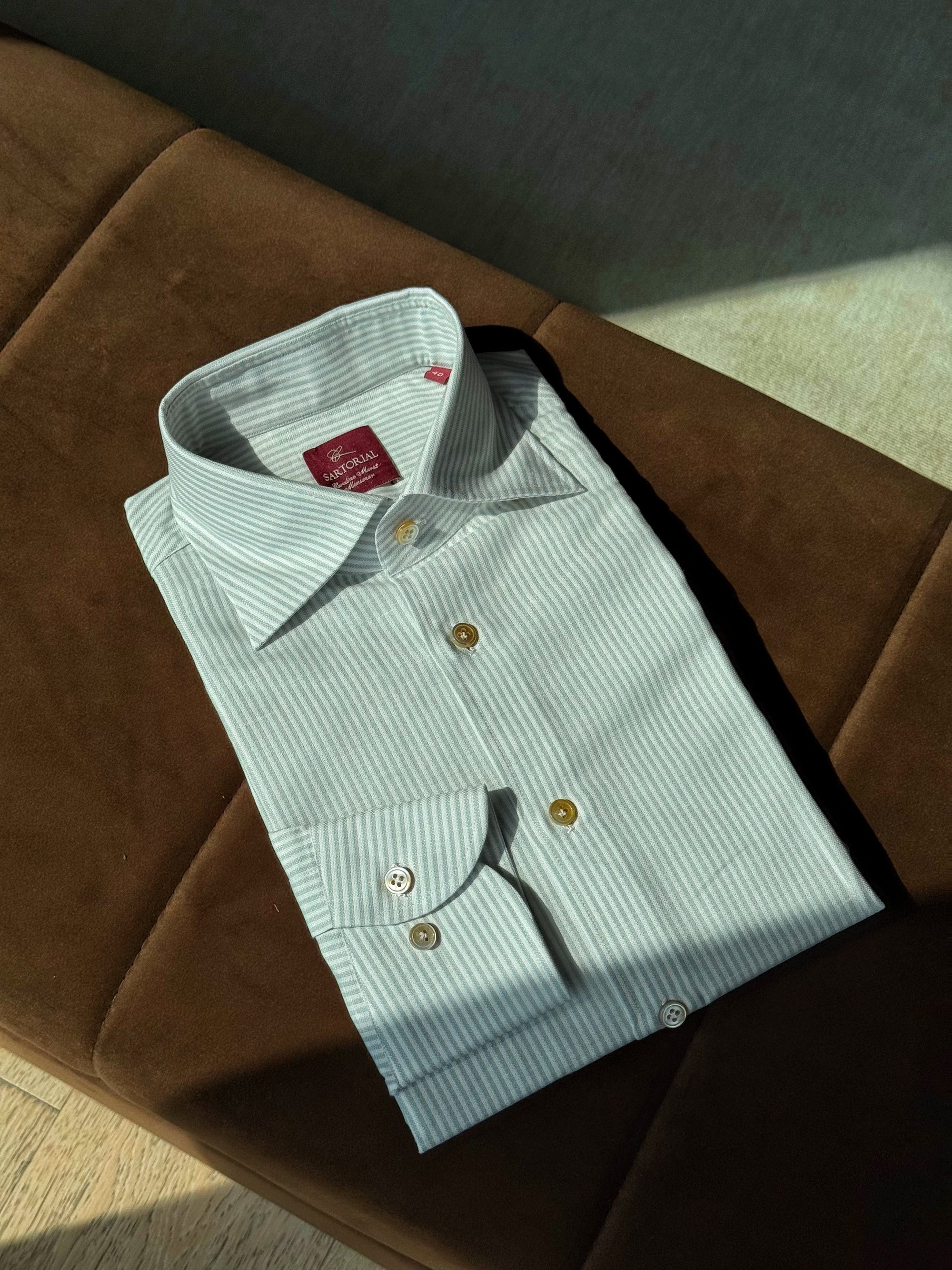 MTO Hand-stitched Stripe Shirt #23 #25