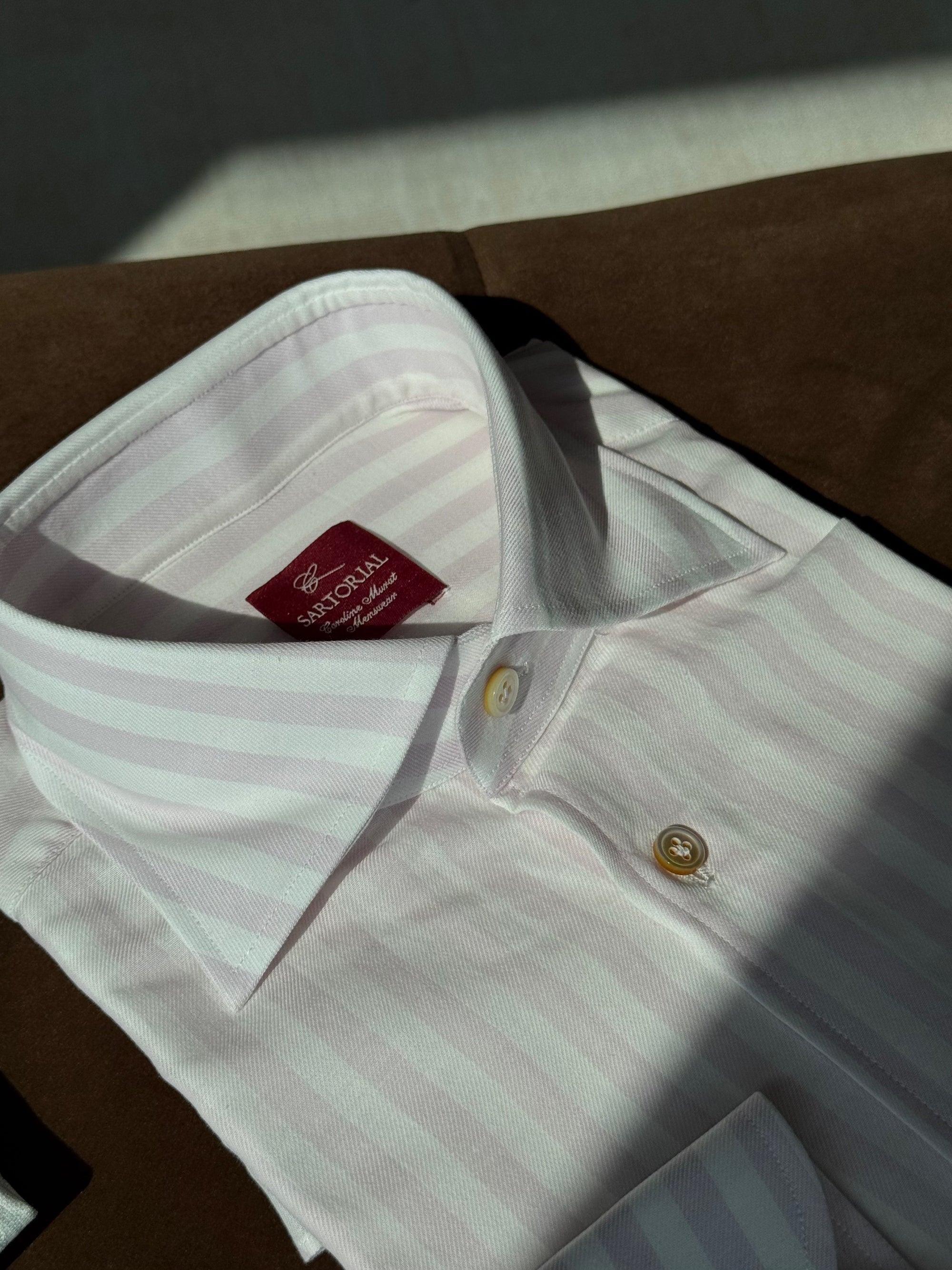 MTO Hand-stitched Stripe Shirt #23 #25