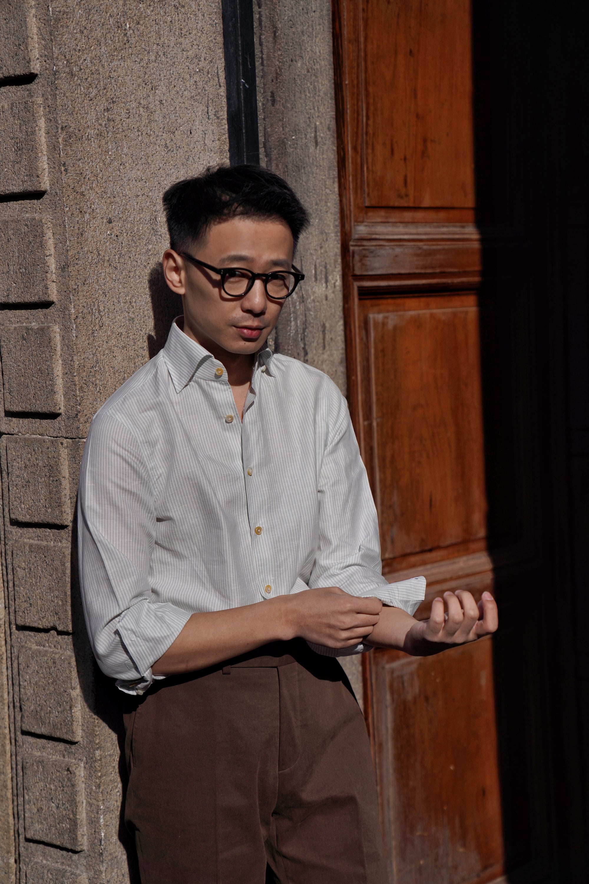 MTO Hand-stitched Stripe Shirt #23 #25