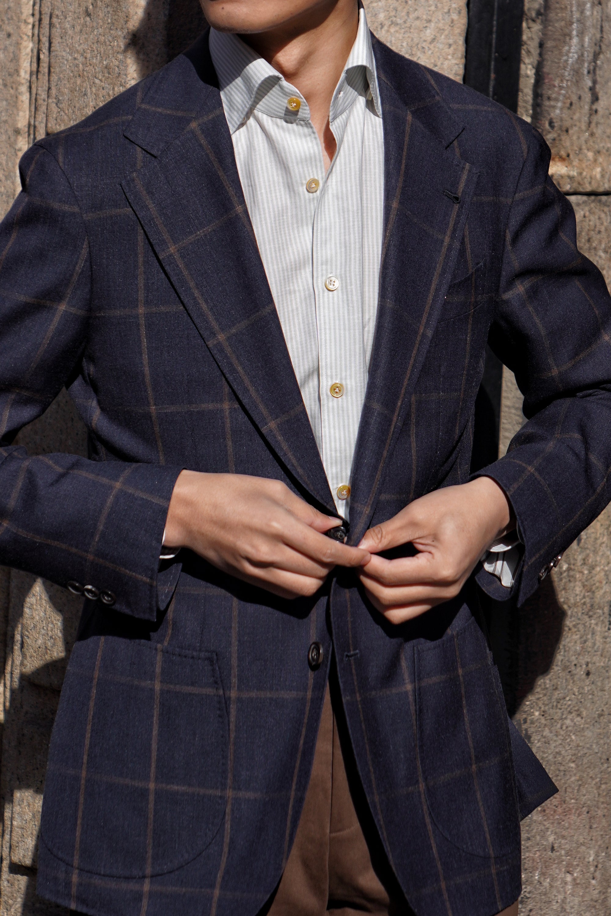 MTO Hand-stitched Stripe Shirt #23 #25