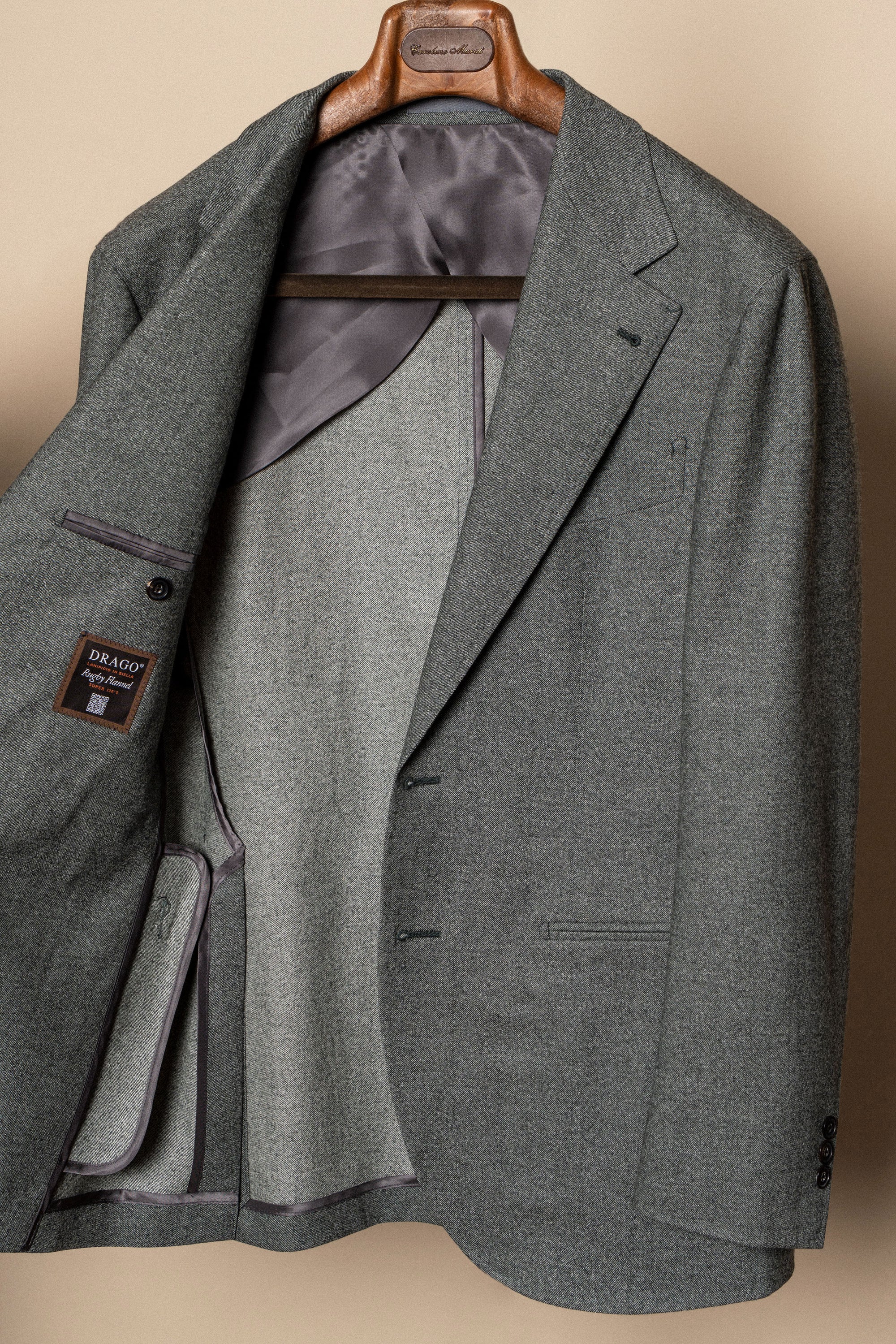 MTO Green Twill Flannel Suit #375