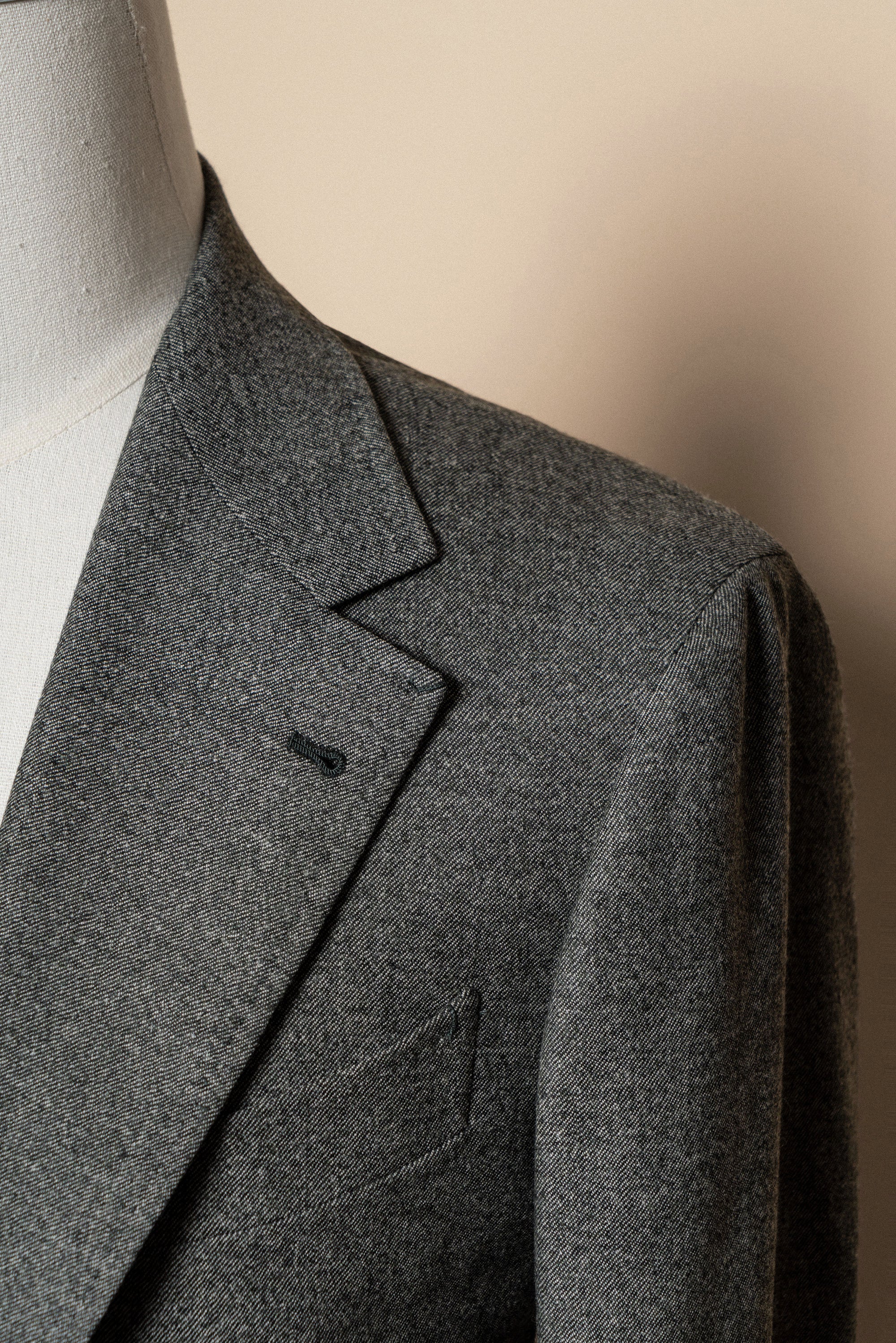 MTO Green Twill Flannel Suit #375