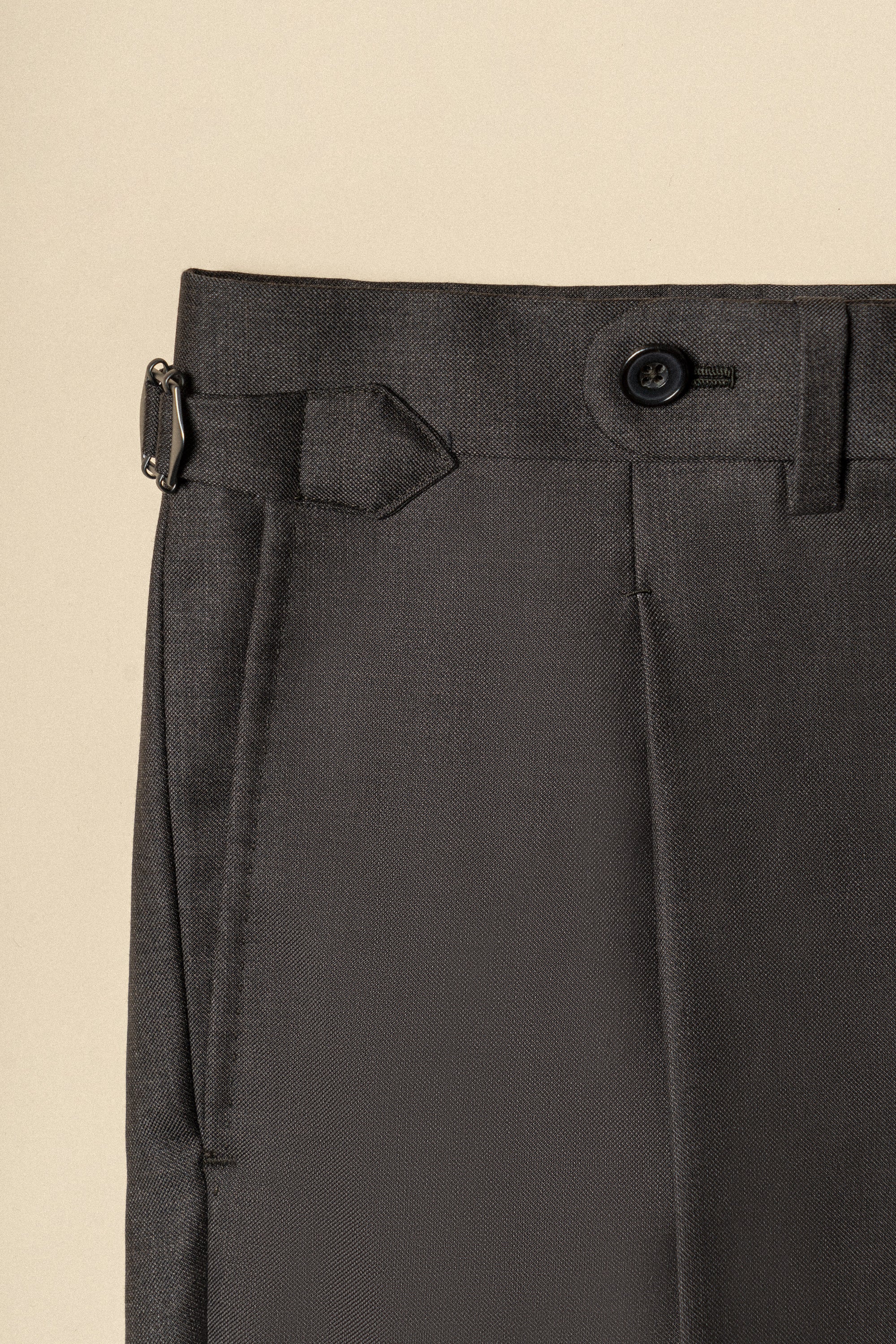 MTO Brown Sharkskin 130s Wool Suit #401