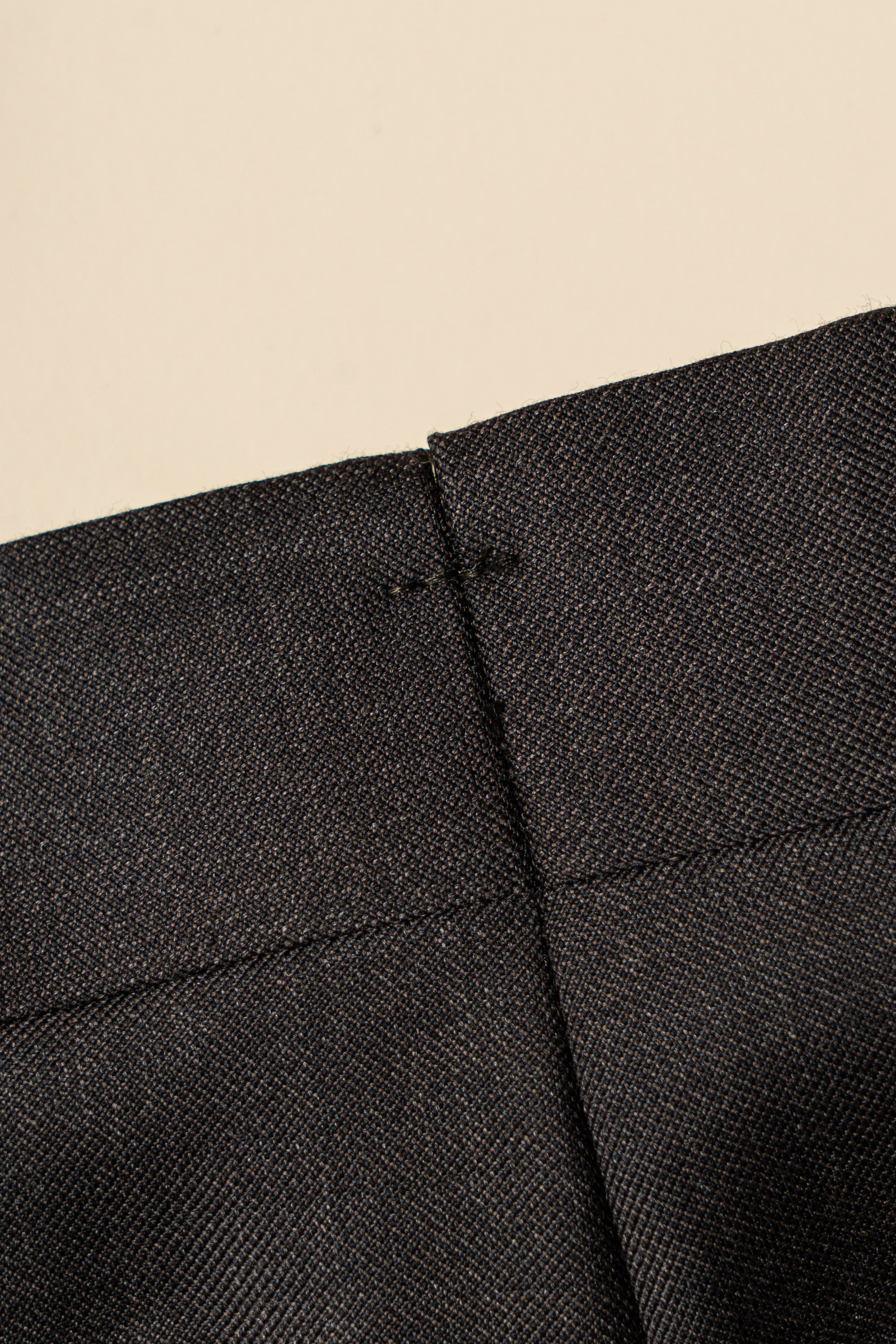 MTO Brown Sharkskin 130s Wool Suit #401