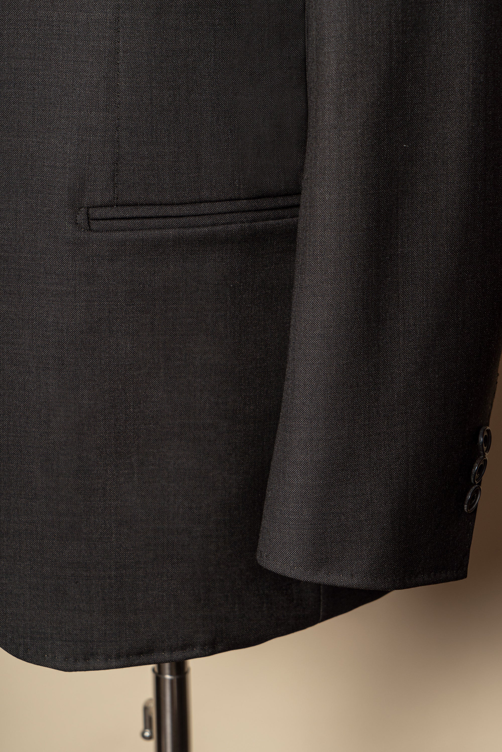MTO Brown Sharkskin 130s Wool Suit #401