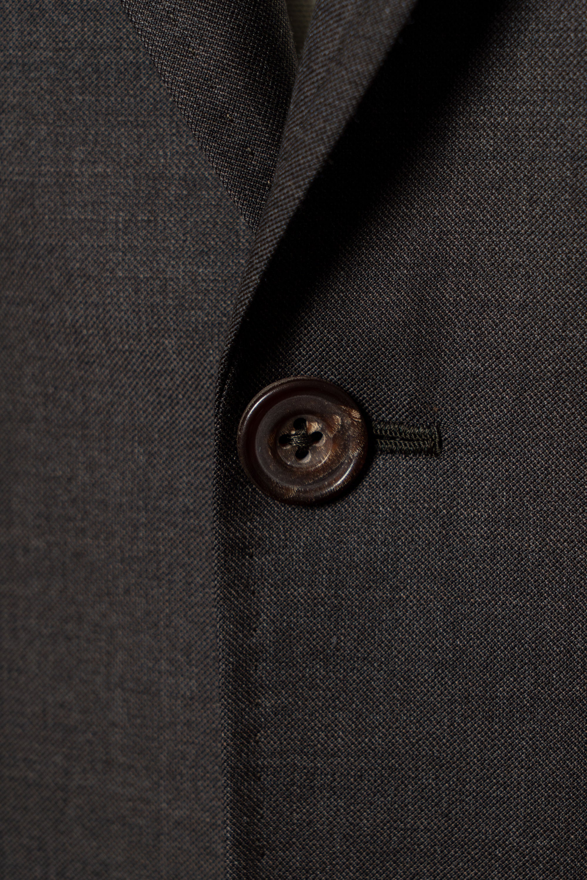 MTO Brown Sharkskin 130s Wool Suit #401