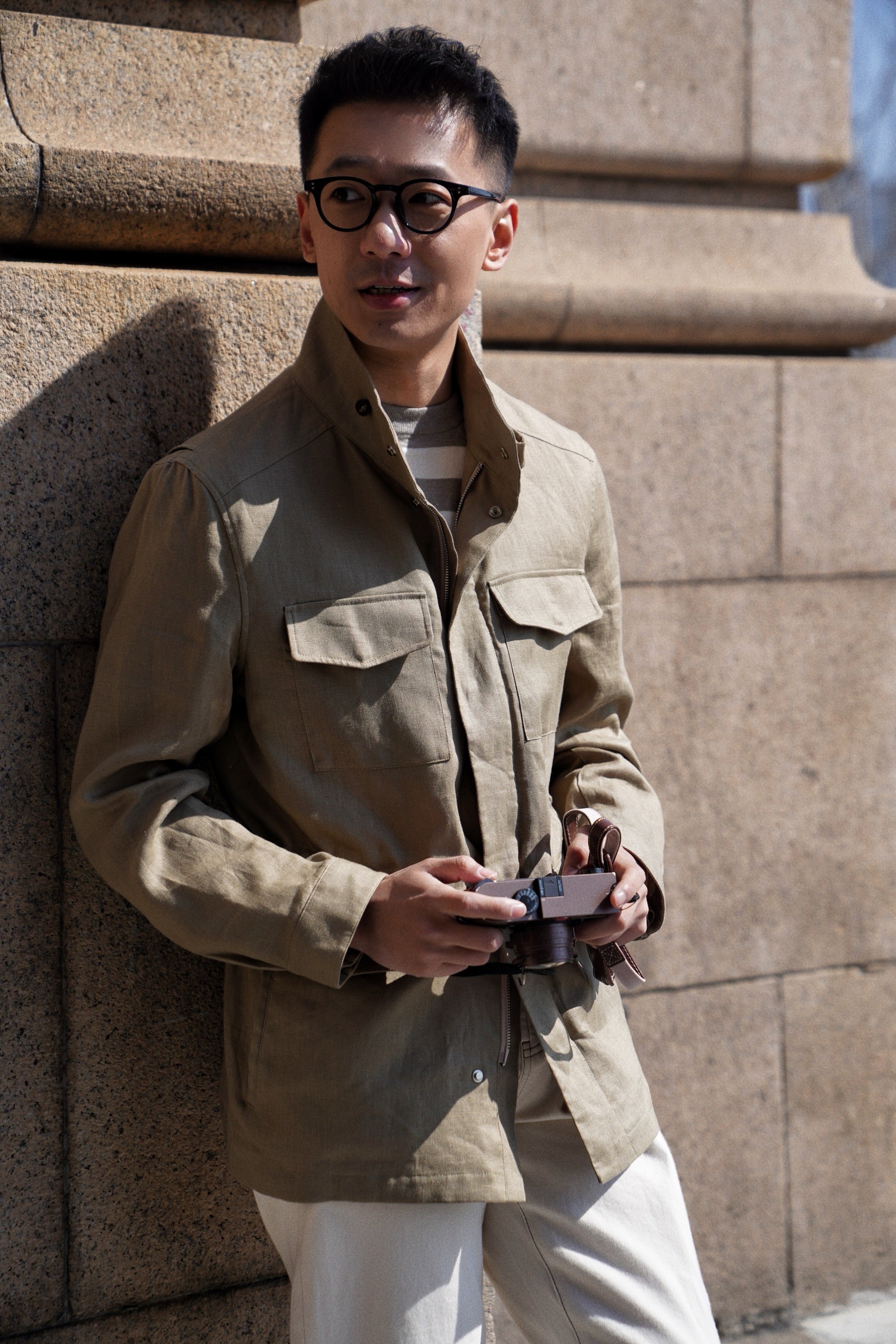 Olive Linen M65 Jacket