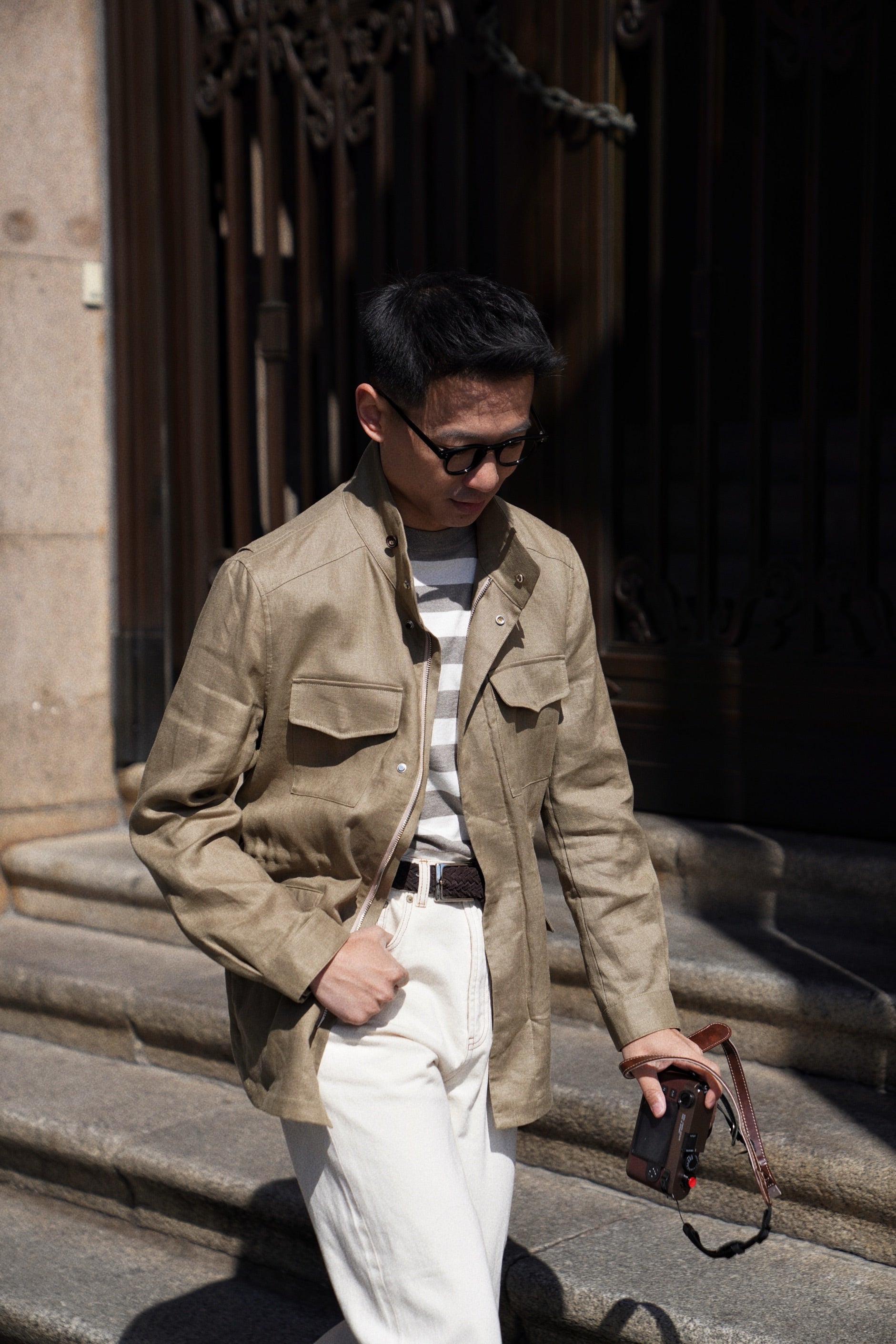 Olive Linen M65 Jacket