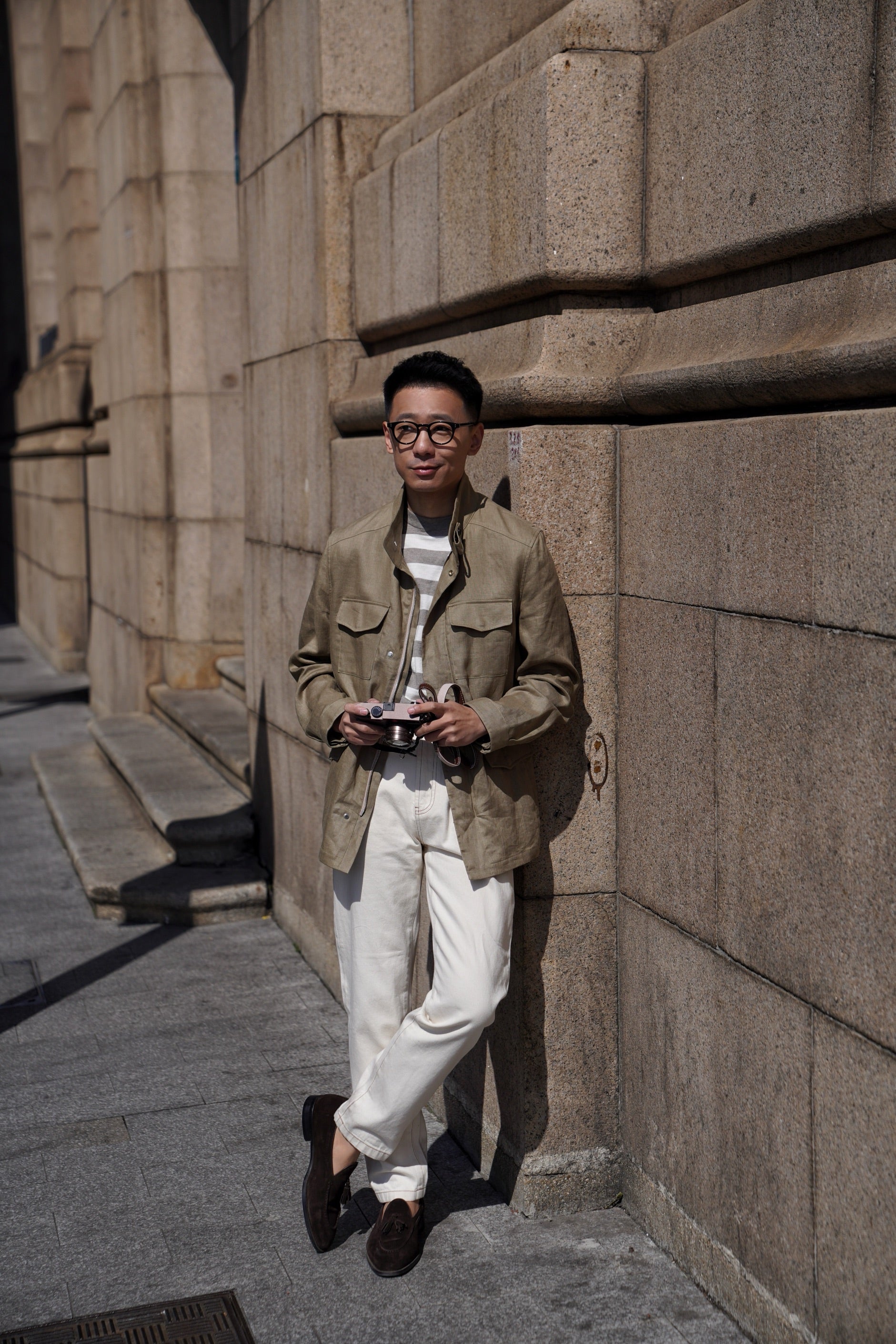 Olive Linen M65 Jacket