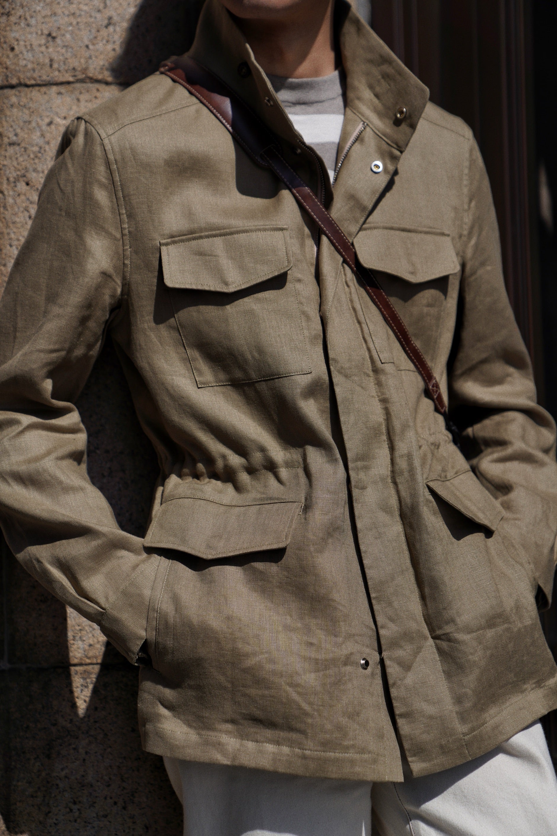 Olive Linen M65 Jacket