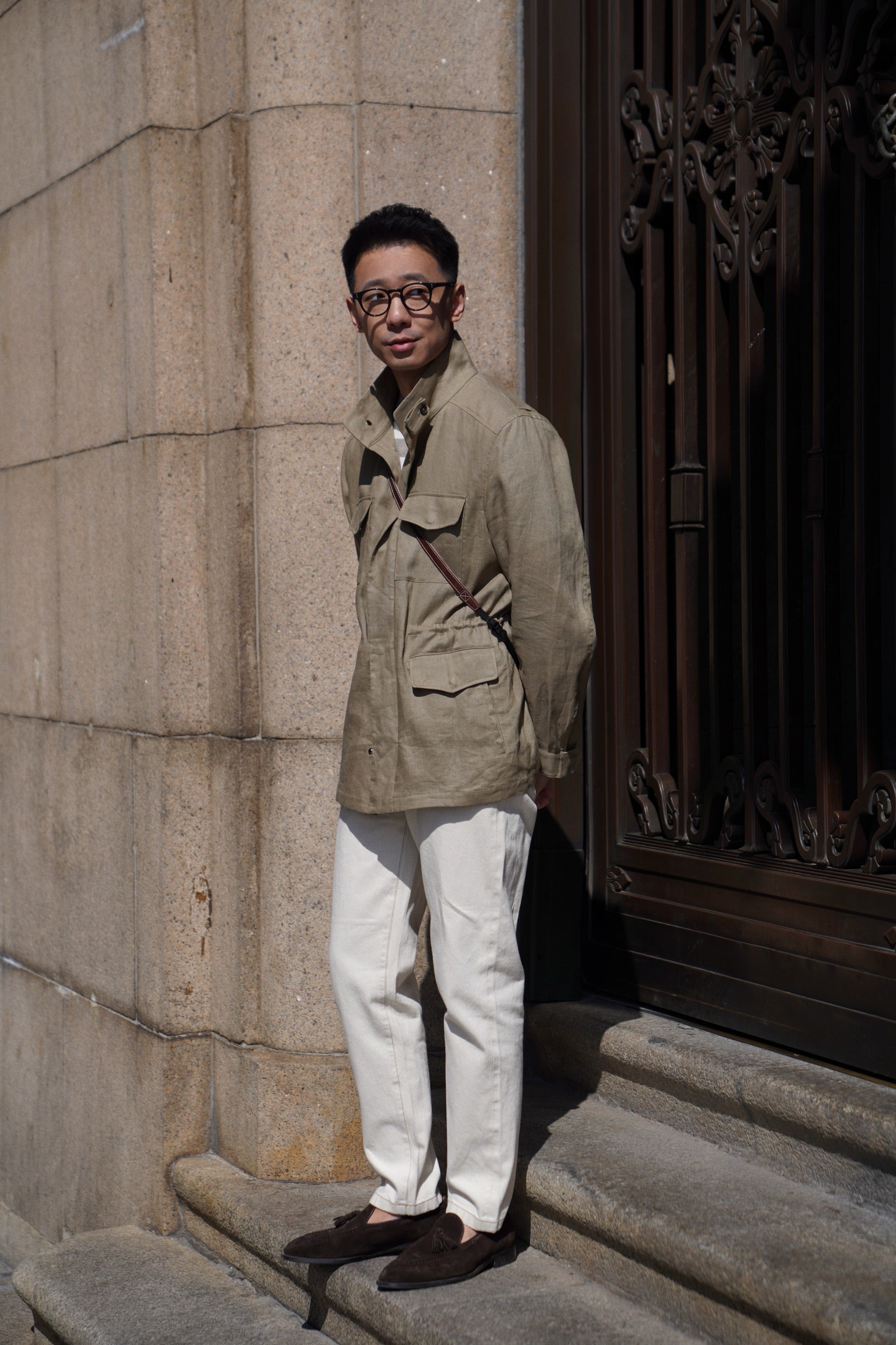Olive Linen M65 Jacket