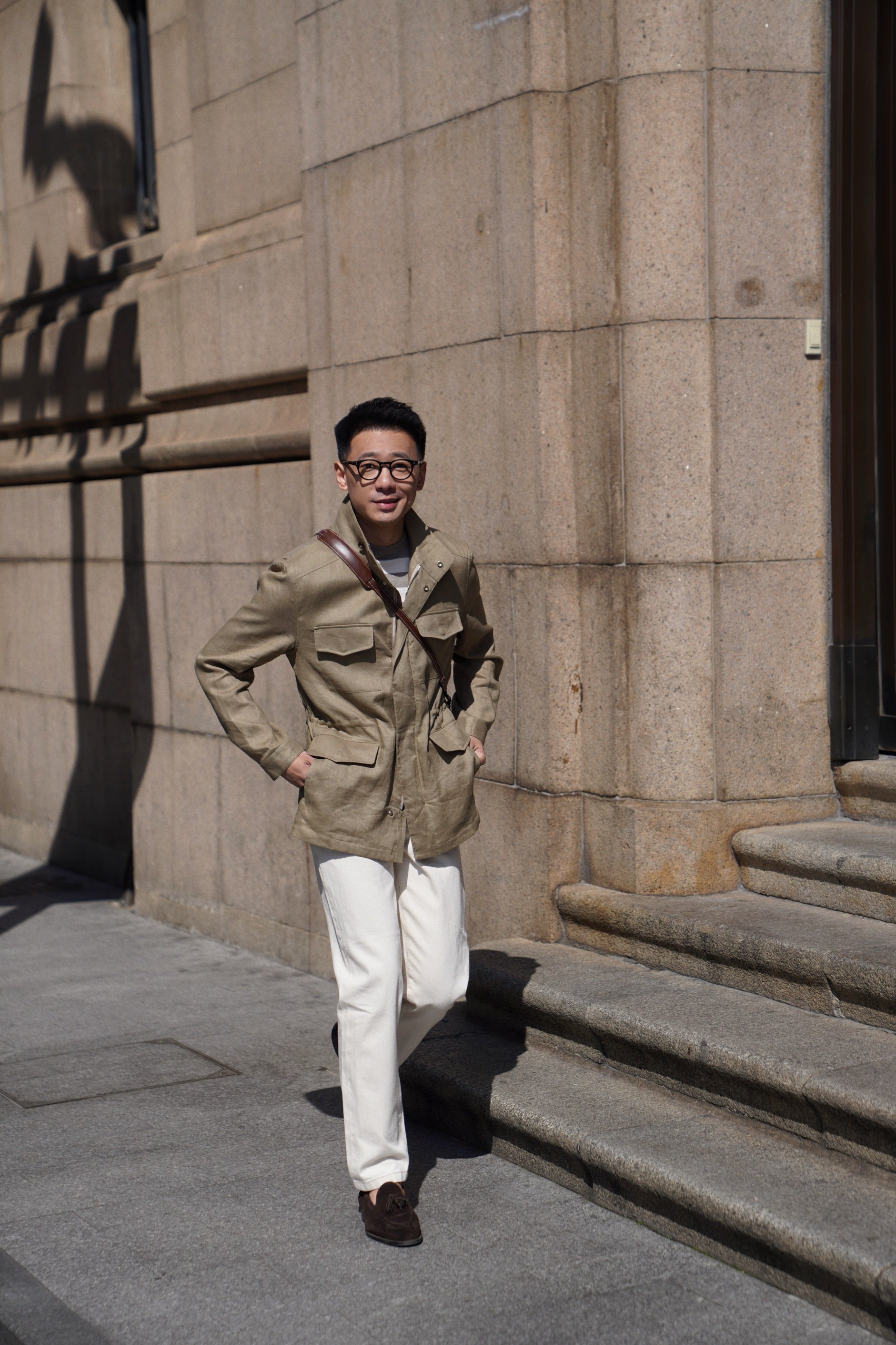 Olive Linen M65 Jacket