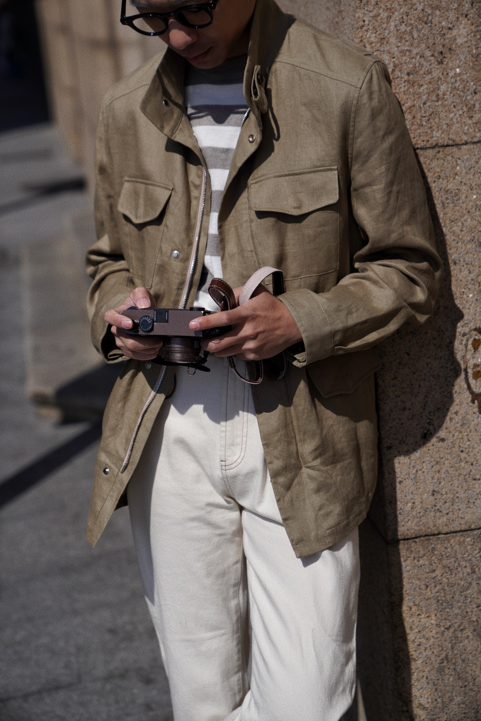 Olive Linen M65 Jacket