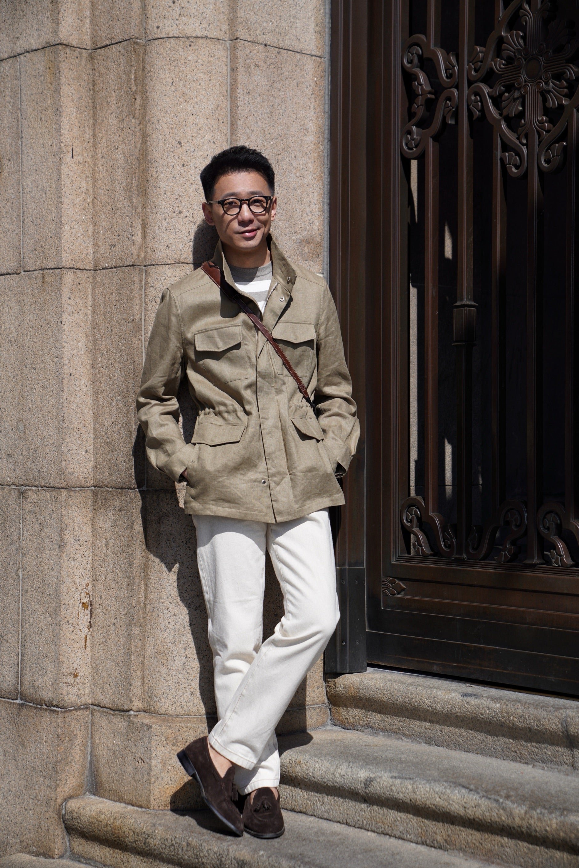Olive Linen M65 Jacket