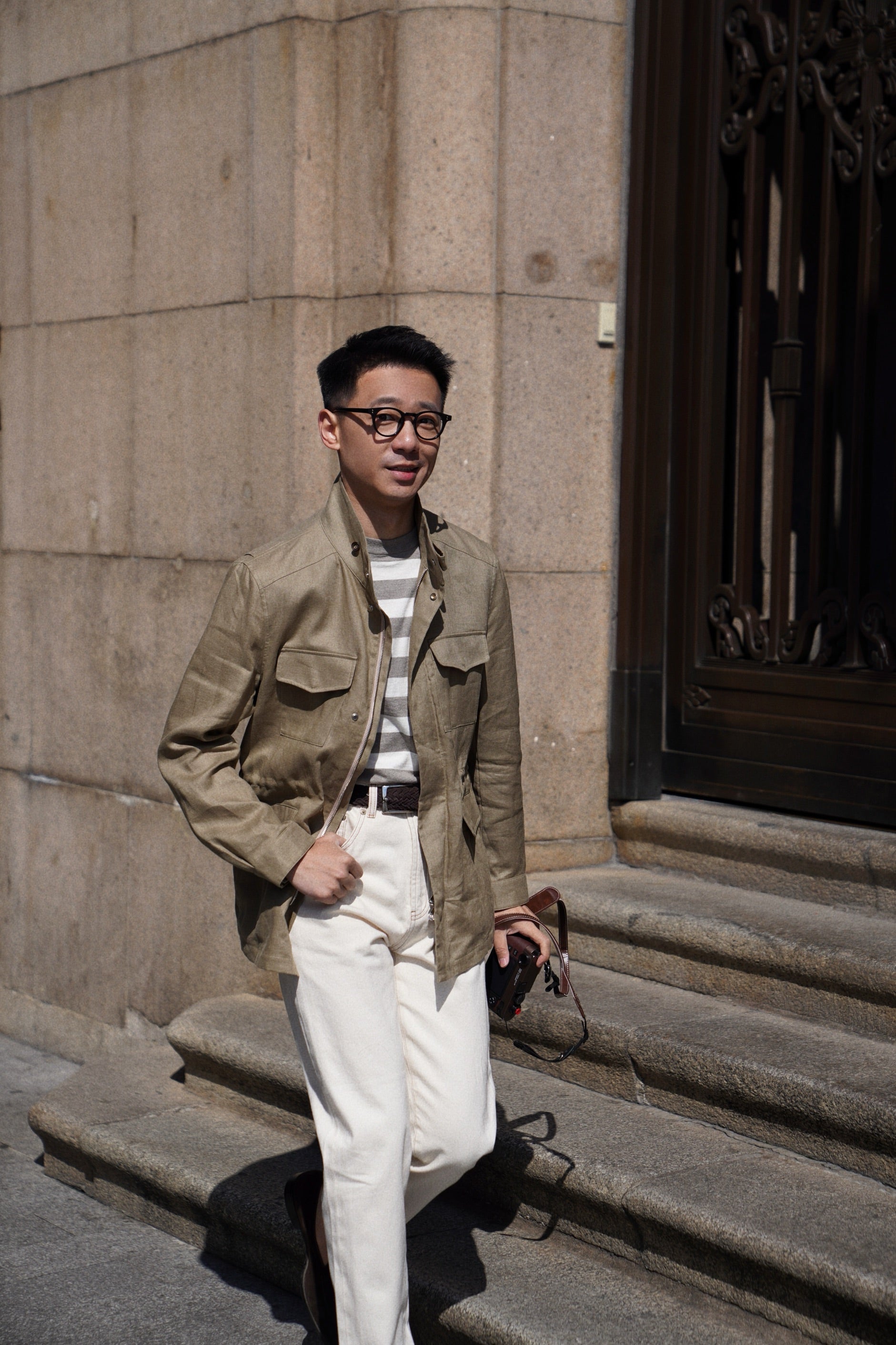 Olive Linen M65 Jacket