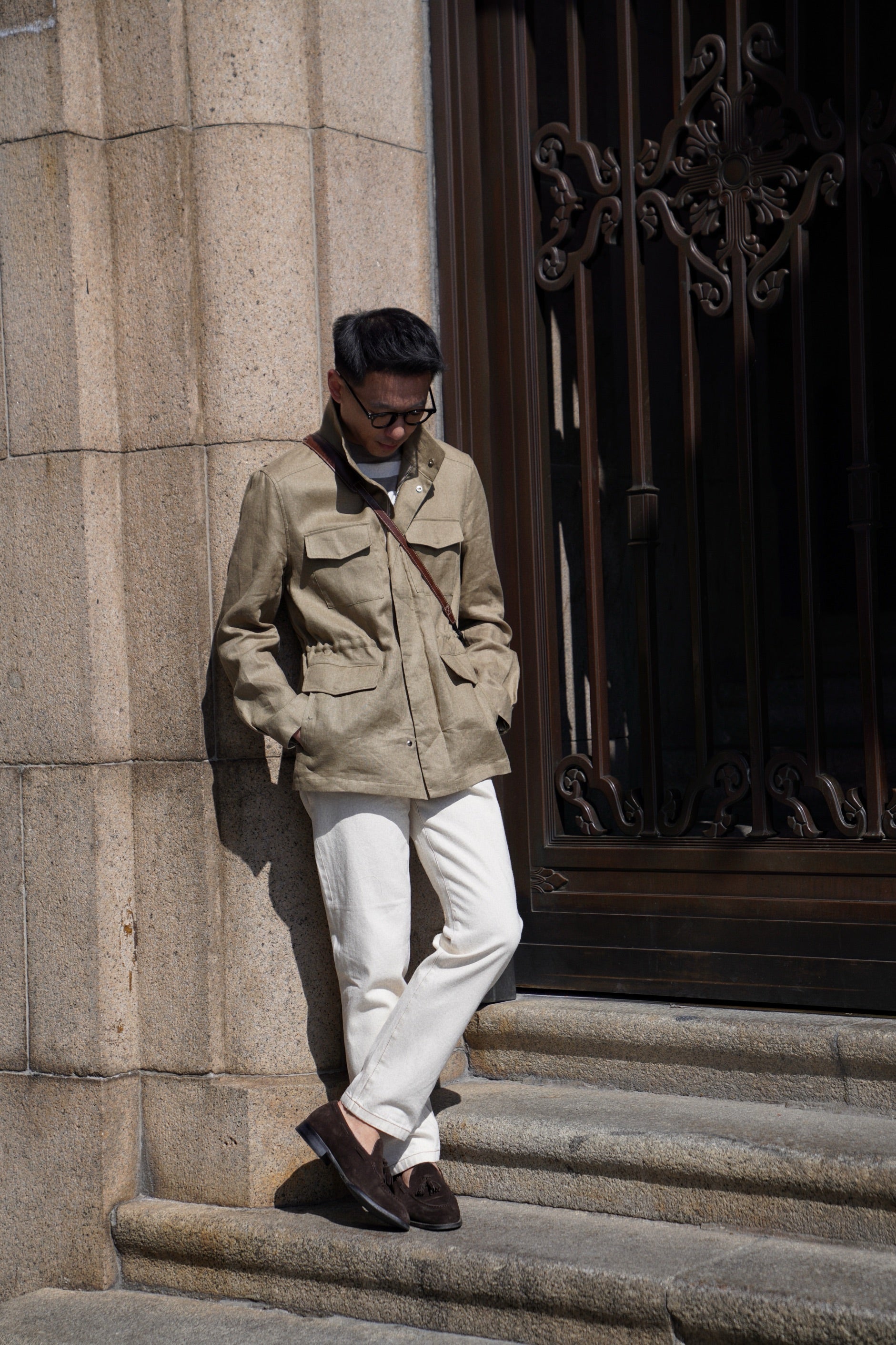 Olive Linen M65 Jacket