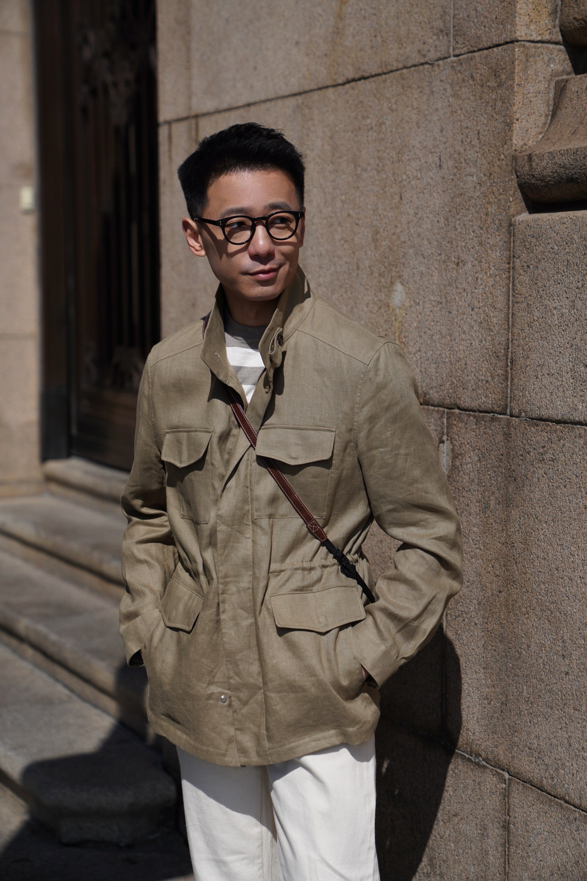 Olive Linen M65 Jacket