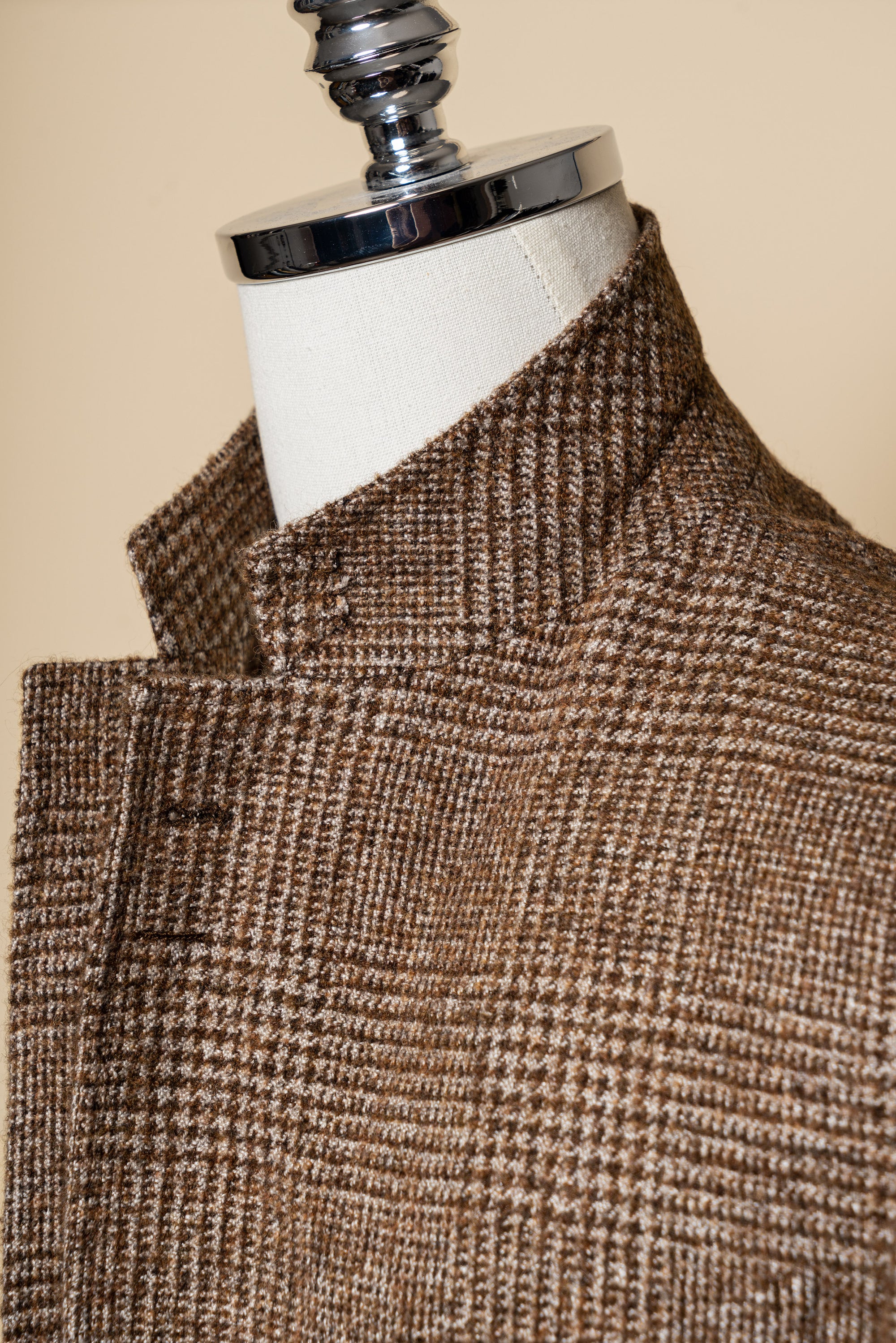 MTO Caramel Glen Check Camel Hair Silk Cashmere Jacket #368