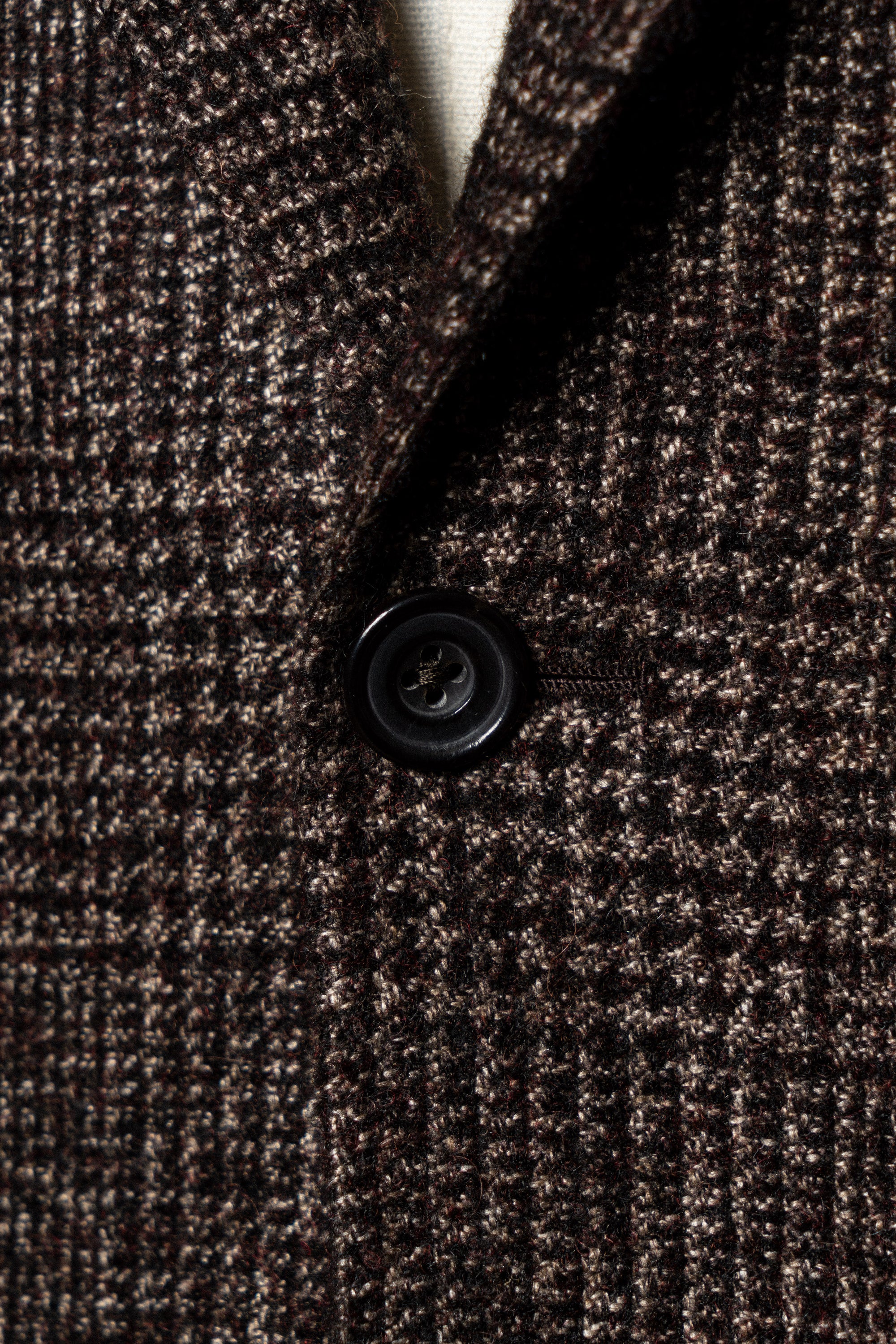 MTO Dark Brown Glen Check Camel Hair Silk Cashmere Jacket #369