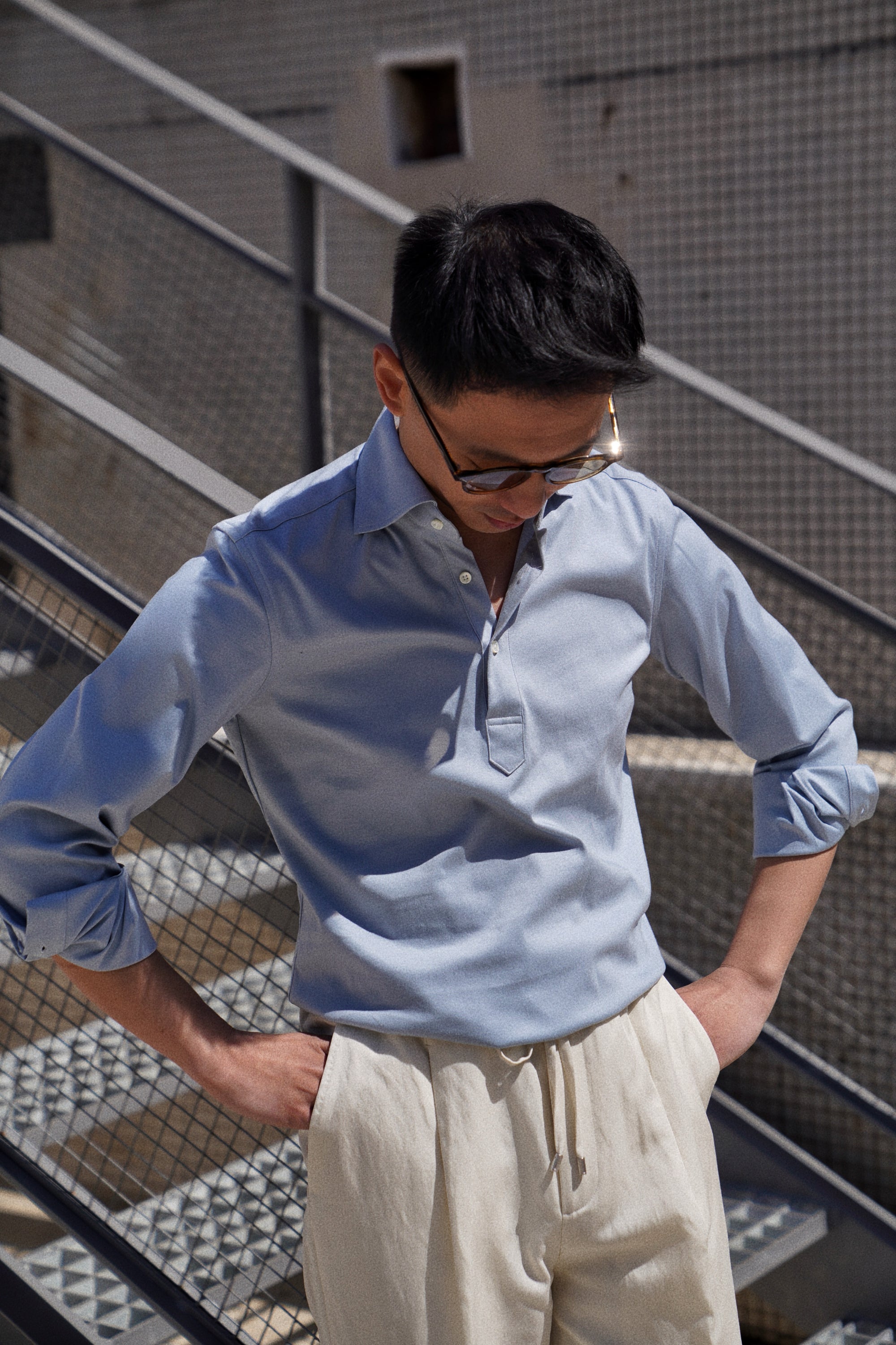 MTO Sky Blue Blending Polo Shirt